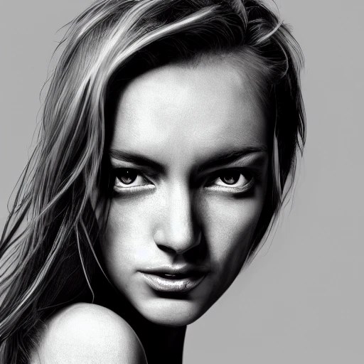 hyper realistic portrait of sexy woman, slender and slim, soft, perfect