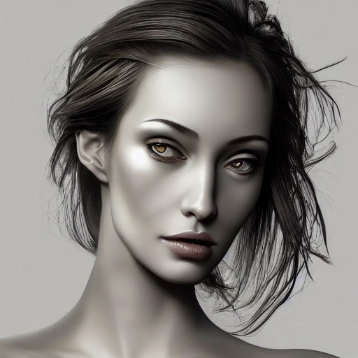 hyper realistic portrait of sexy lady, slender and slim, soft, p