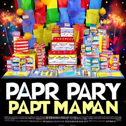 Paper party man high definition 4k, 3D Arthub.ai