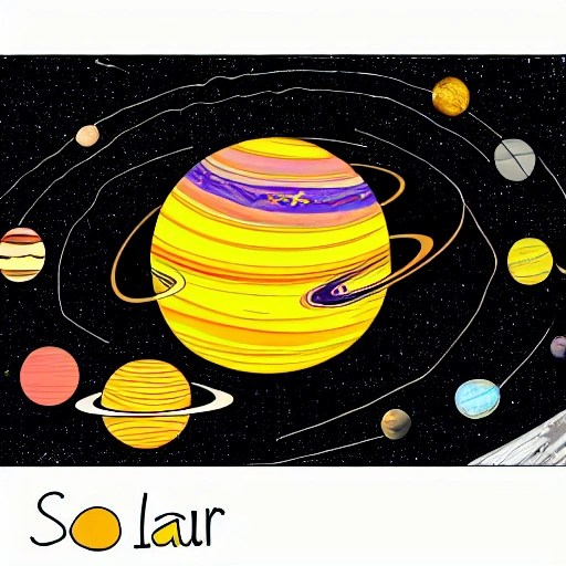 solar system, coloring book Arthub.ai