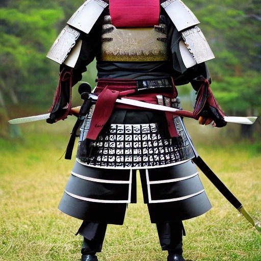 visualize photo high resolution powerful Japanese samurai histor