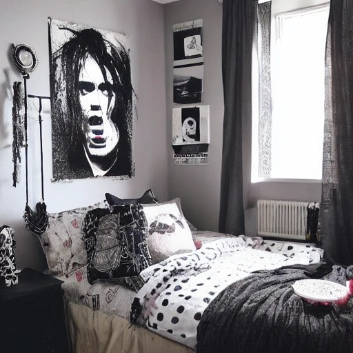 bedroom with emo overtones Arthub.ai