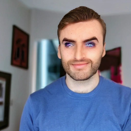 30 year old man, Clean Shaven, Blue Eyes, 3D Arthub.ai