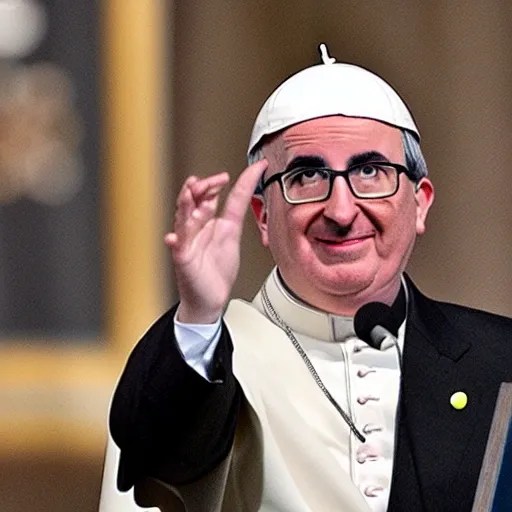 Pope Hat John Oliver Arthub.ai