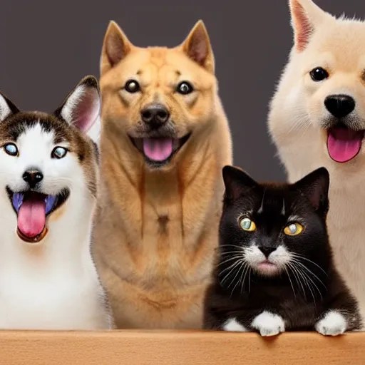 Smiling Cats And Dogs