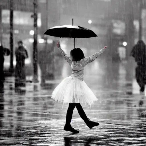 girl dancing in the rain Arthub.ai