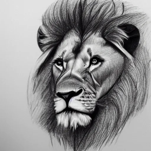 lion, Pencil Sketch Arthub.ai