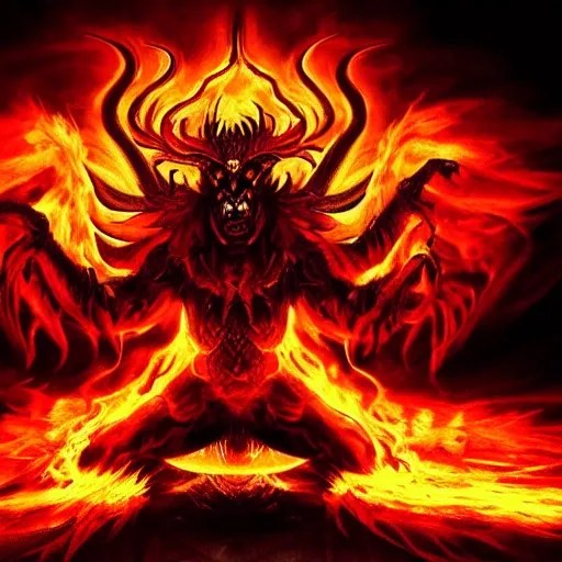 summoning the fiery majesty the king of demons, high definition