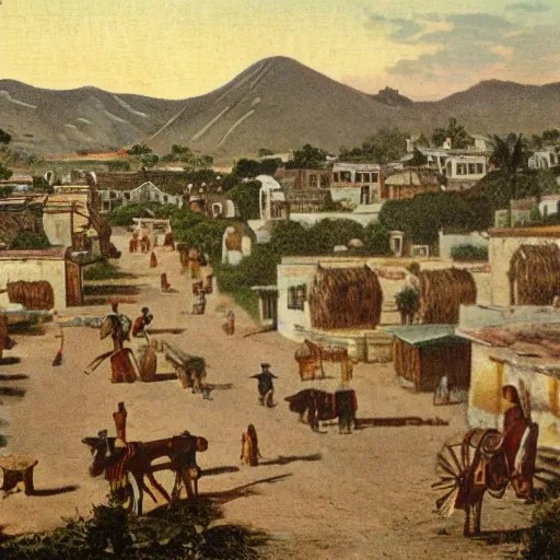 Mexican town in 19th century Arthub.ai