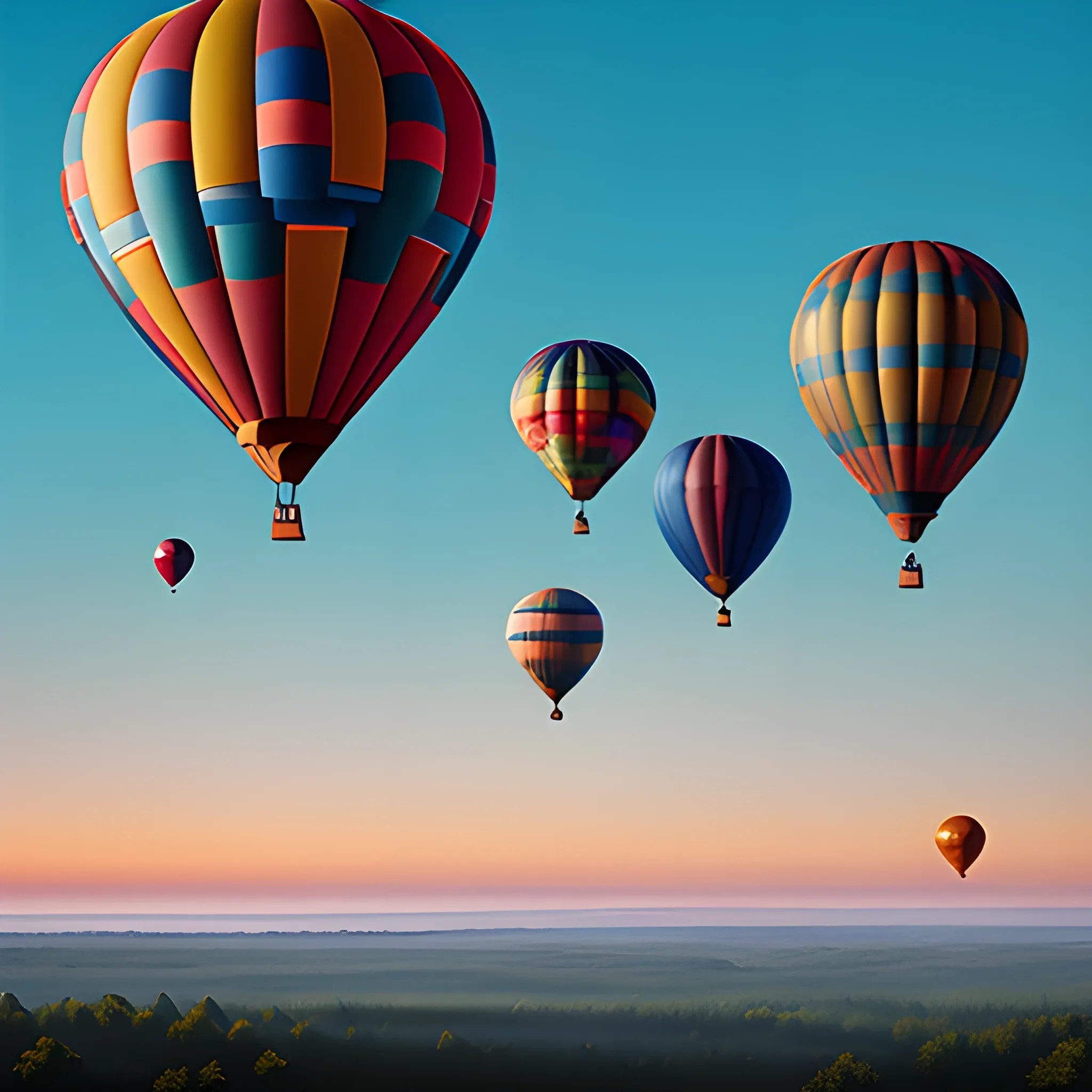 Hot Air Balloons In The Sky