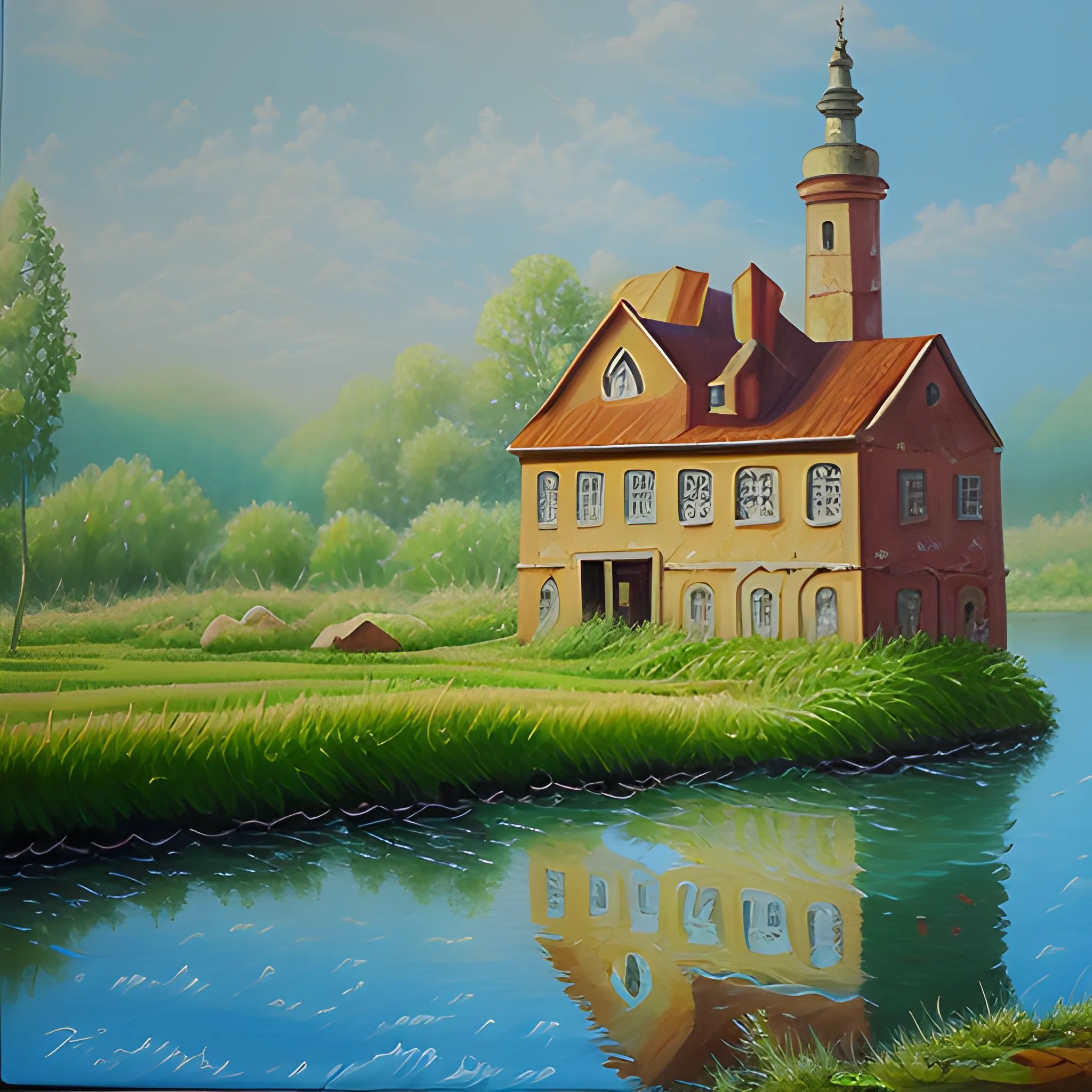 , Cartoon, Oil Painting Arthub.ai