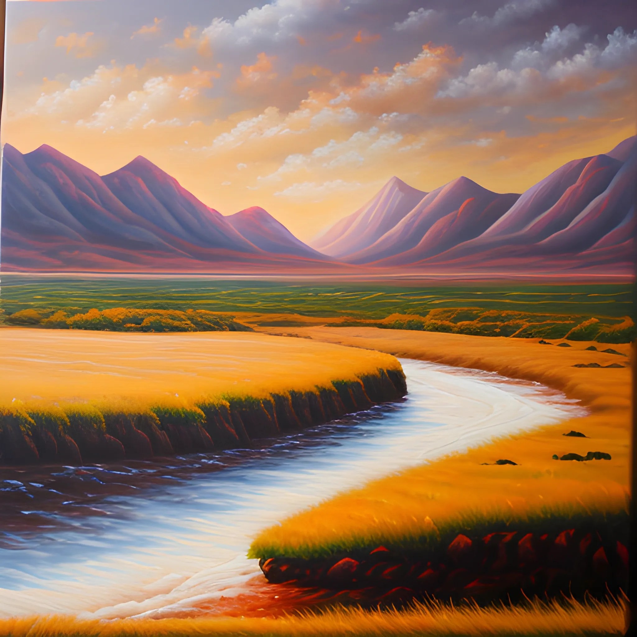 lanscape,, Oil Painting Arthub.ai