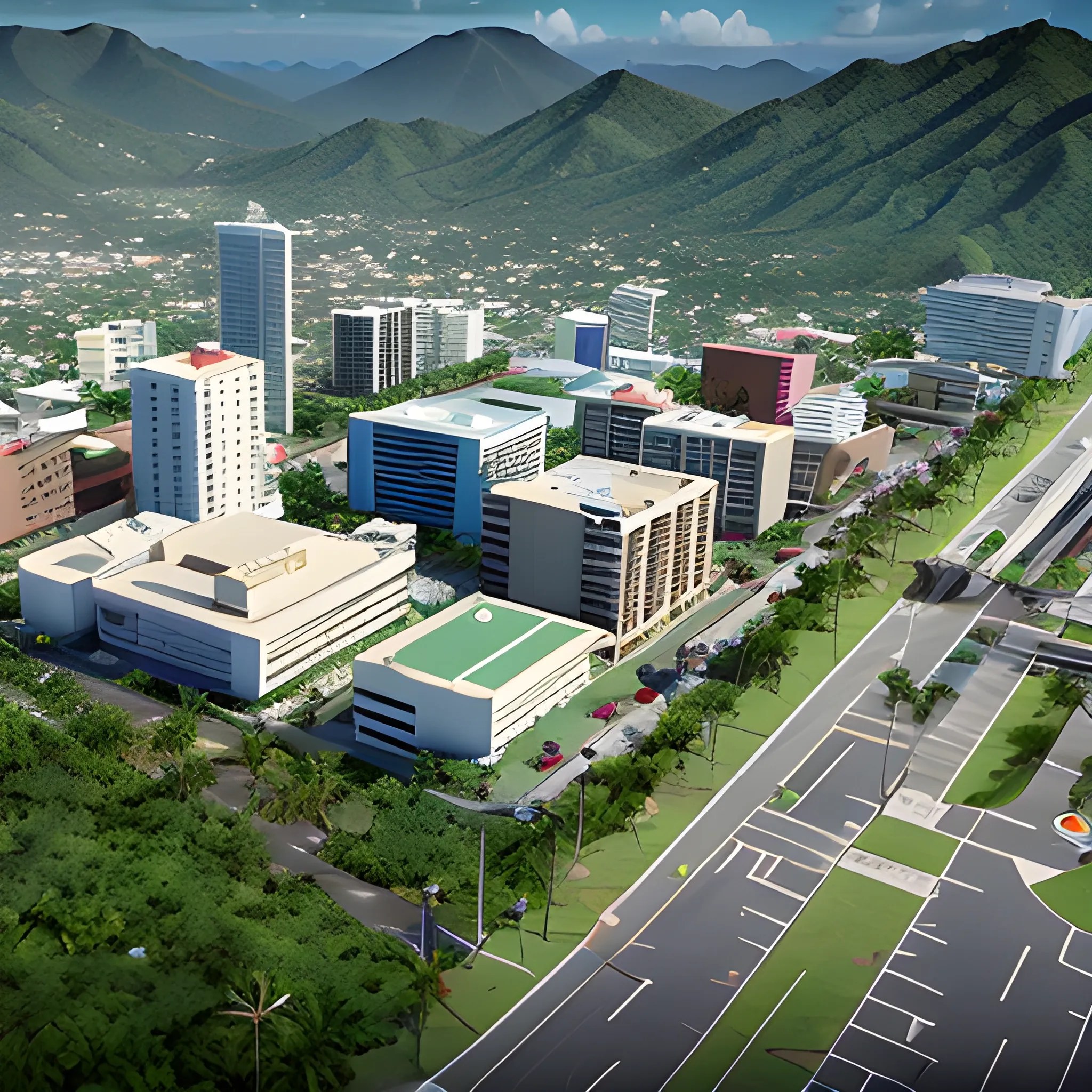 Make a caguas puerto rico city image, unreal engine 5, 8k, ultra