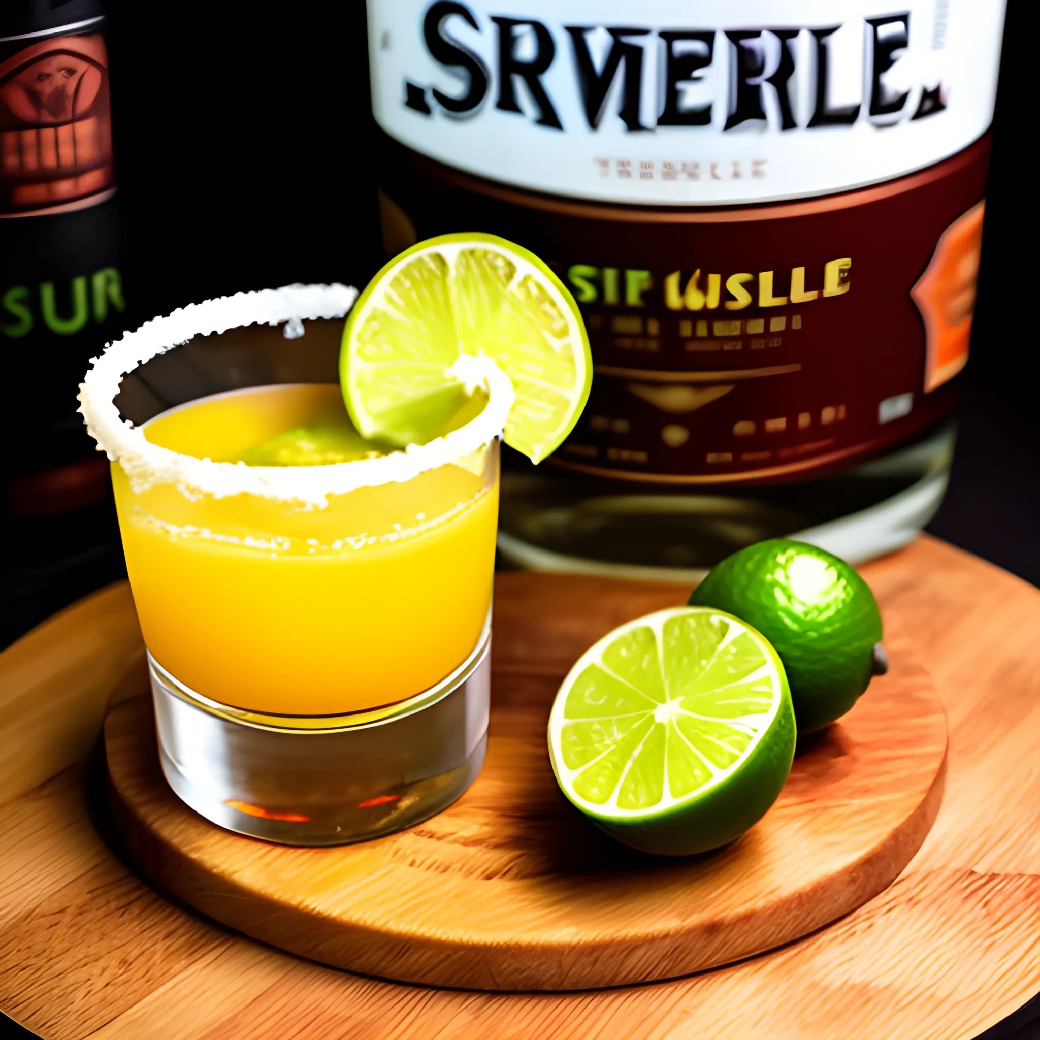 Ghost Tequila, Triple Sec, Dash of Sour Mix, Fresh Lime, Tajín R... Arthub.ai