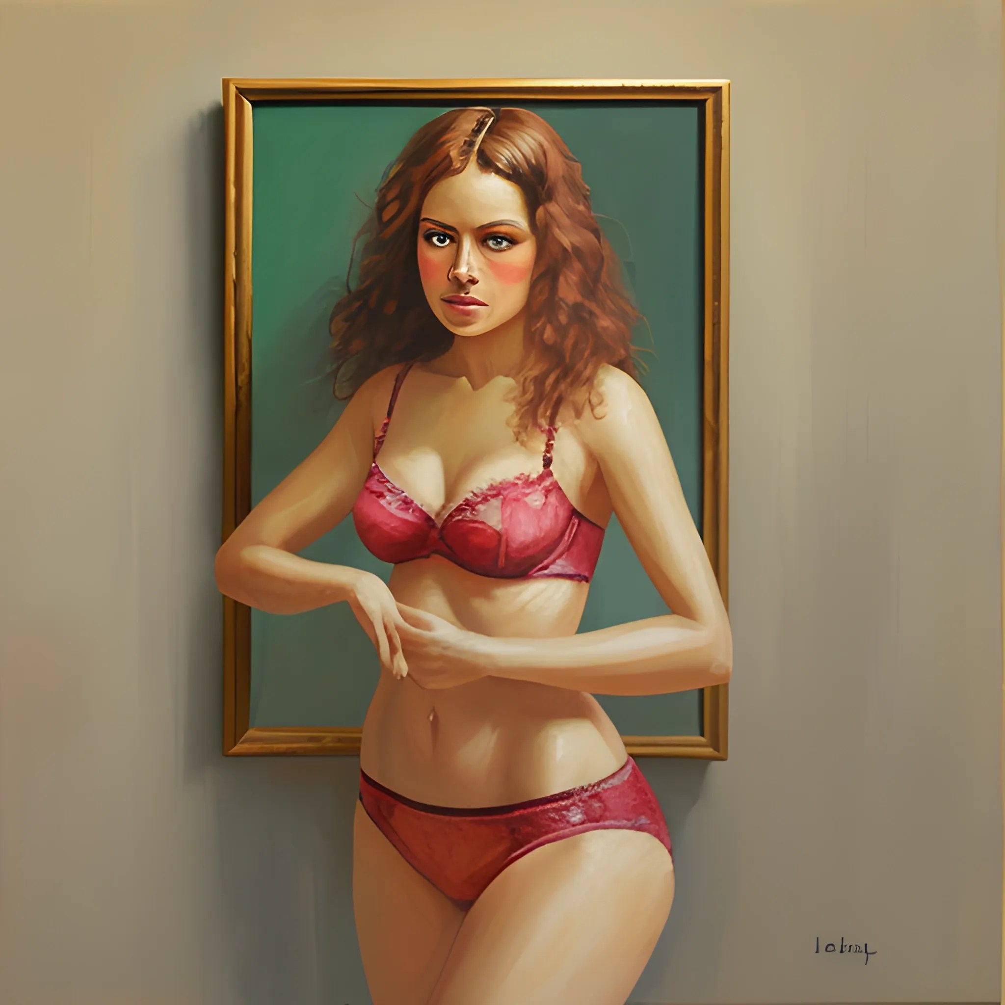 Women in underwear, Oil Painting Arthub.ai
