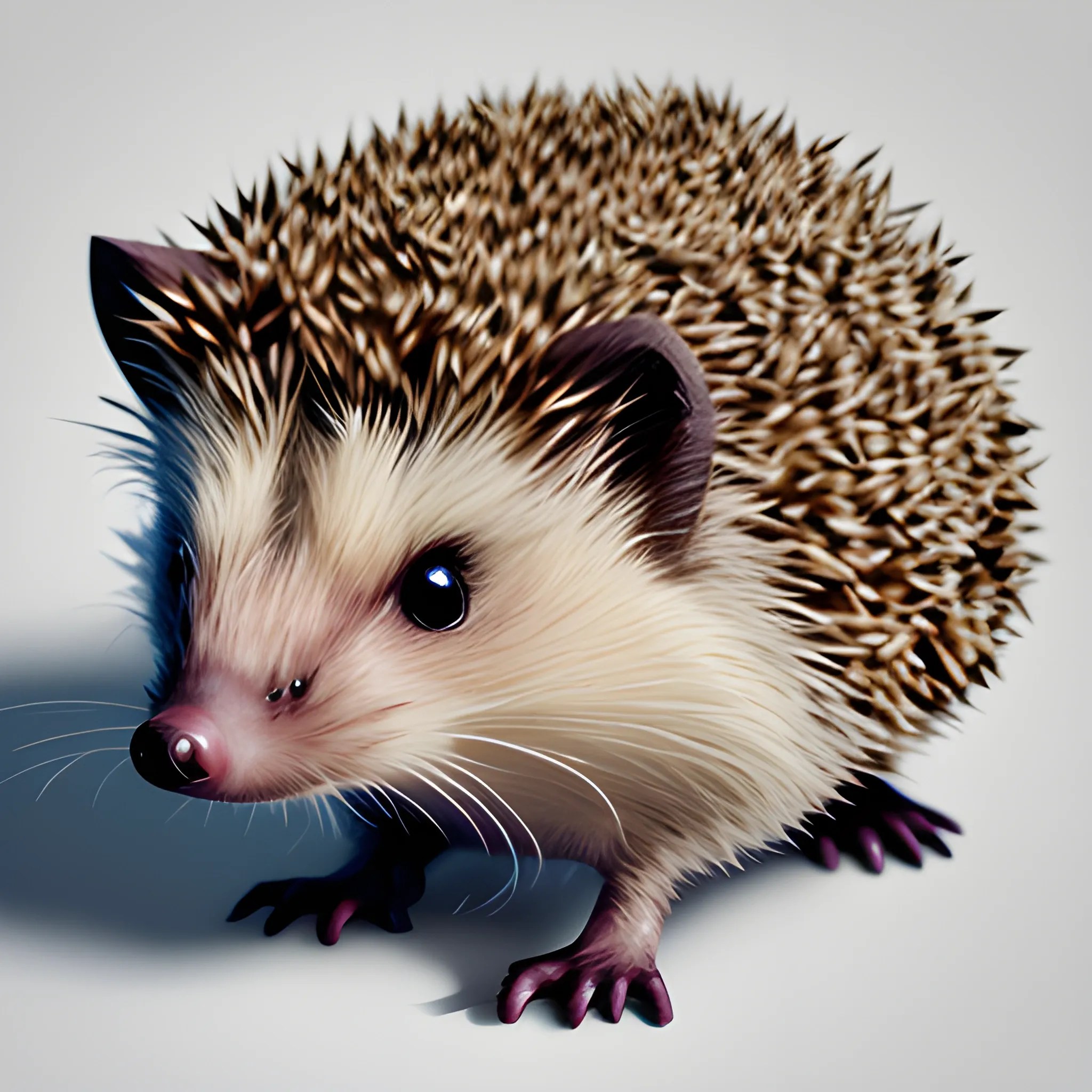 super detailed Hedgehog portrait. Ultra definition. Photo realis