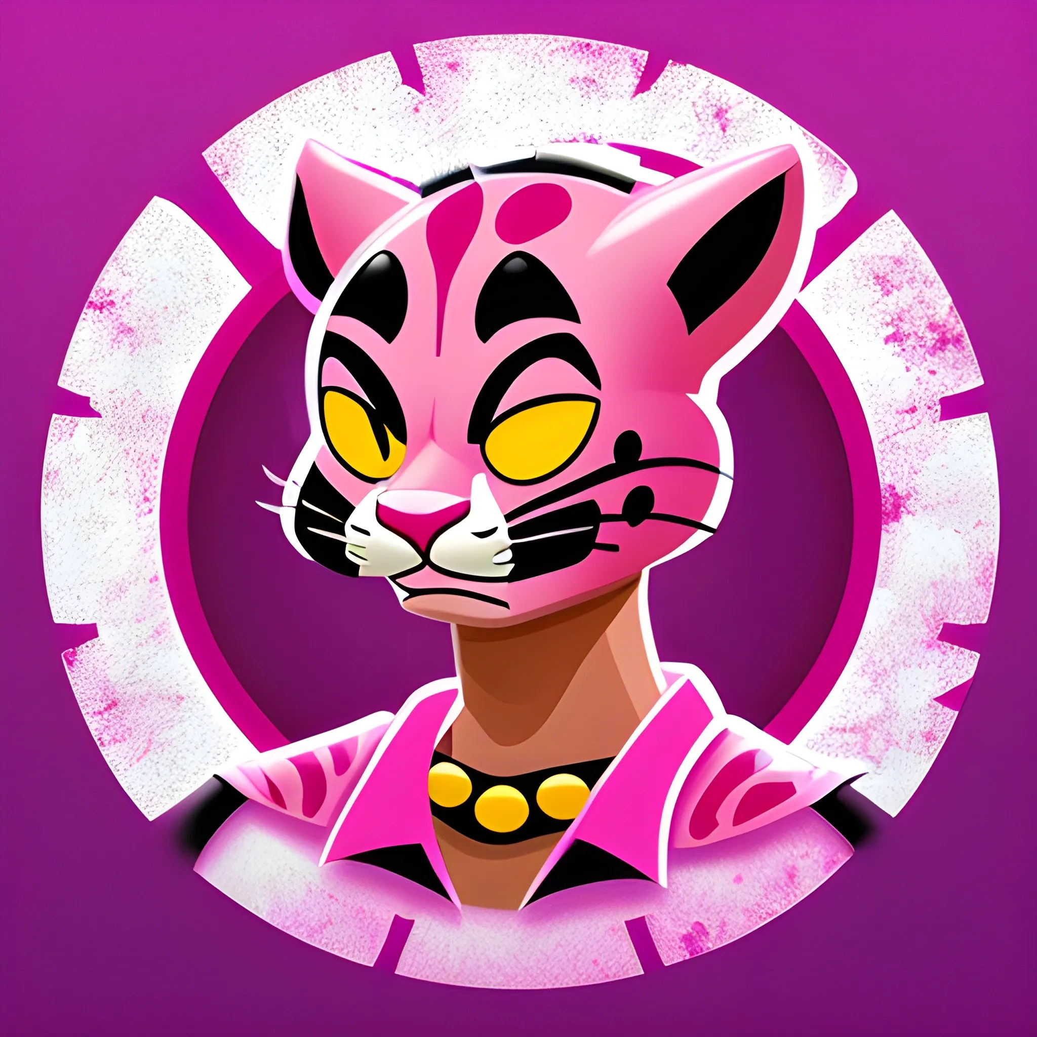 Pink panther warrior emoji Arthub.ai