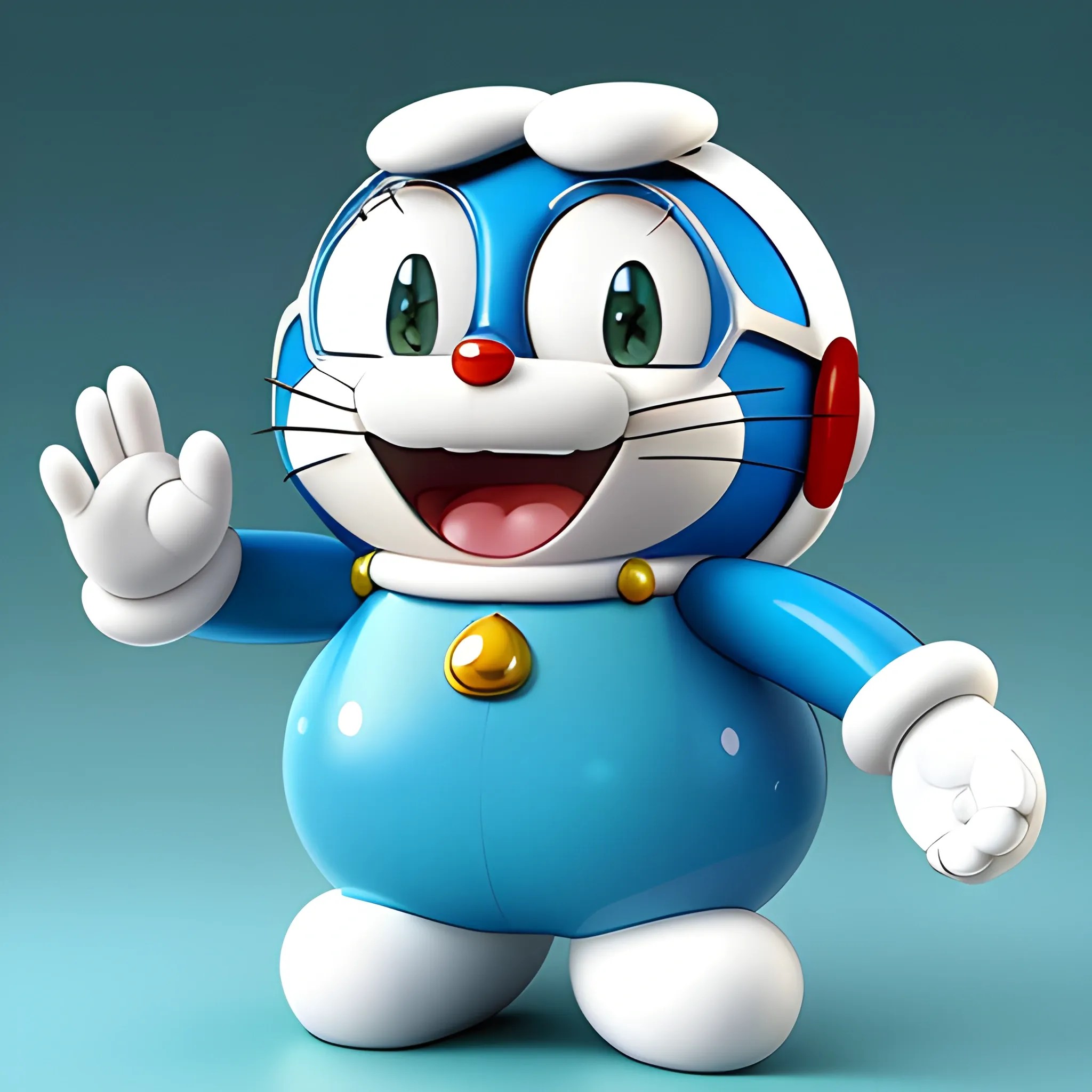 Generate an 8K image of Doraemon, the famous cartoon character