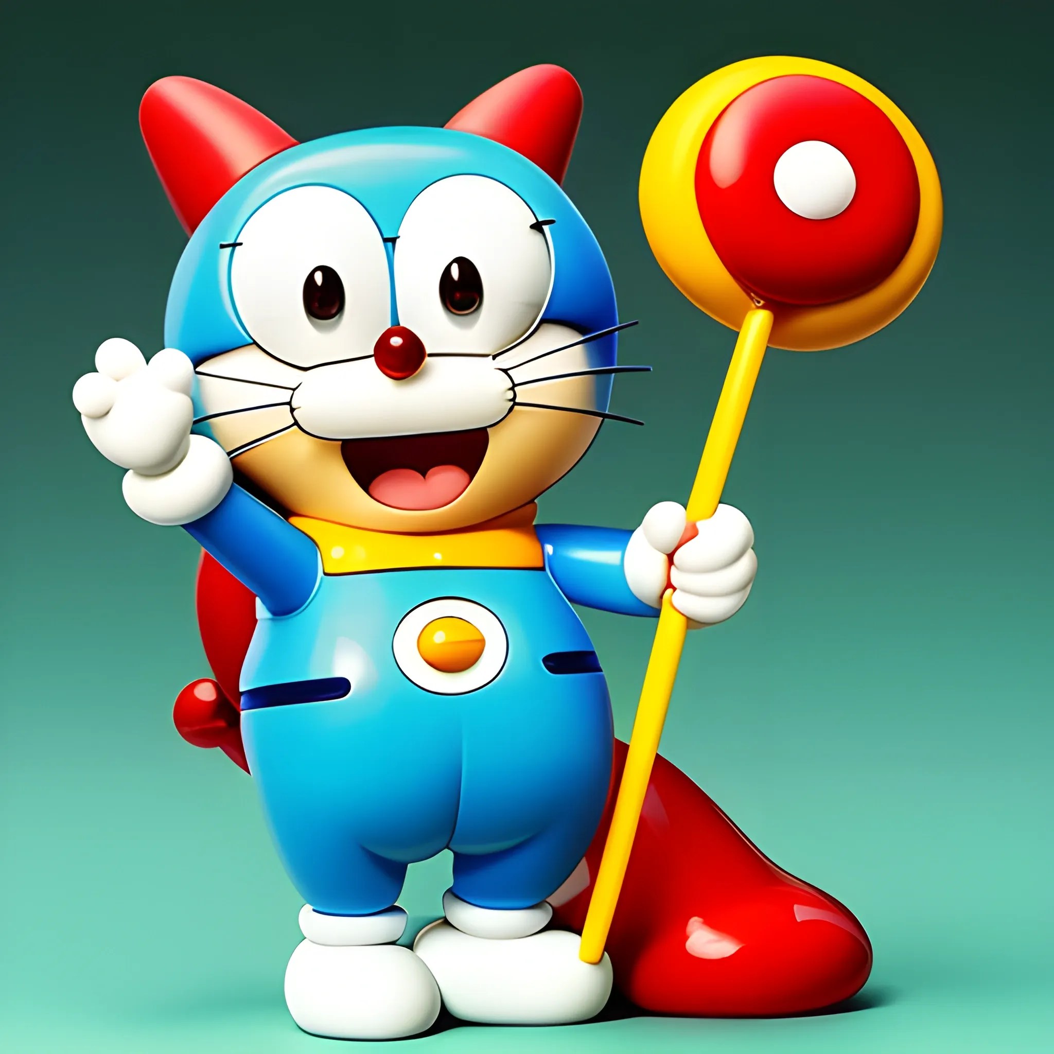 Generate an 8K image of Doraemon, the famous cartoon character