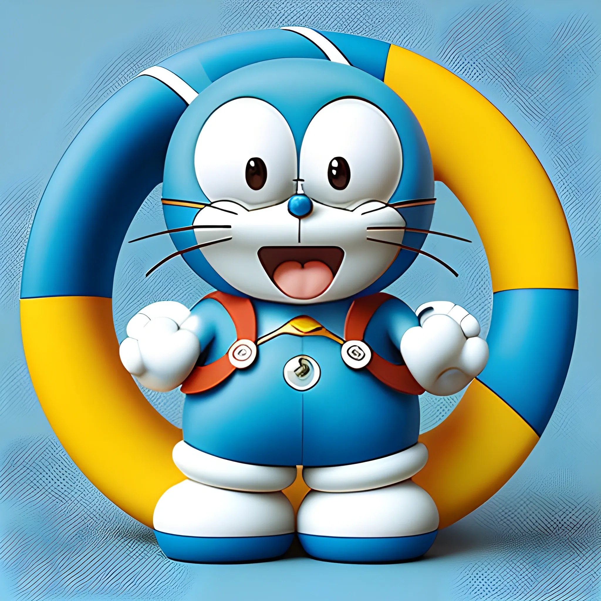 Generate an 8K image of Doraemon, the famous cartoon character