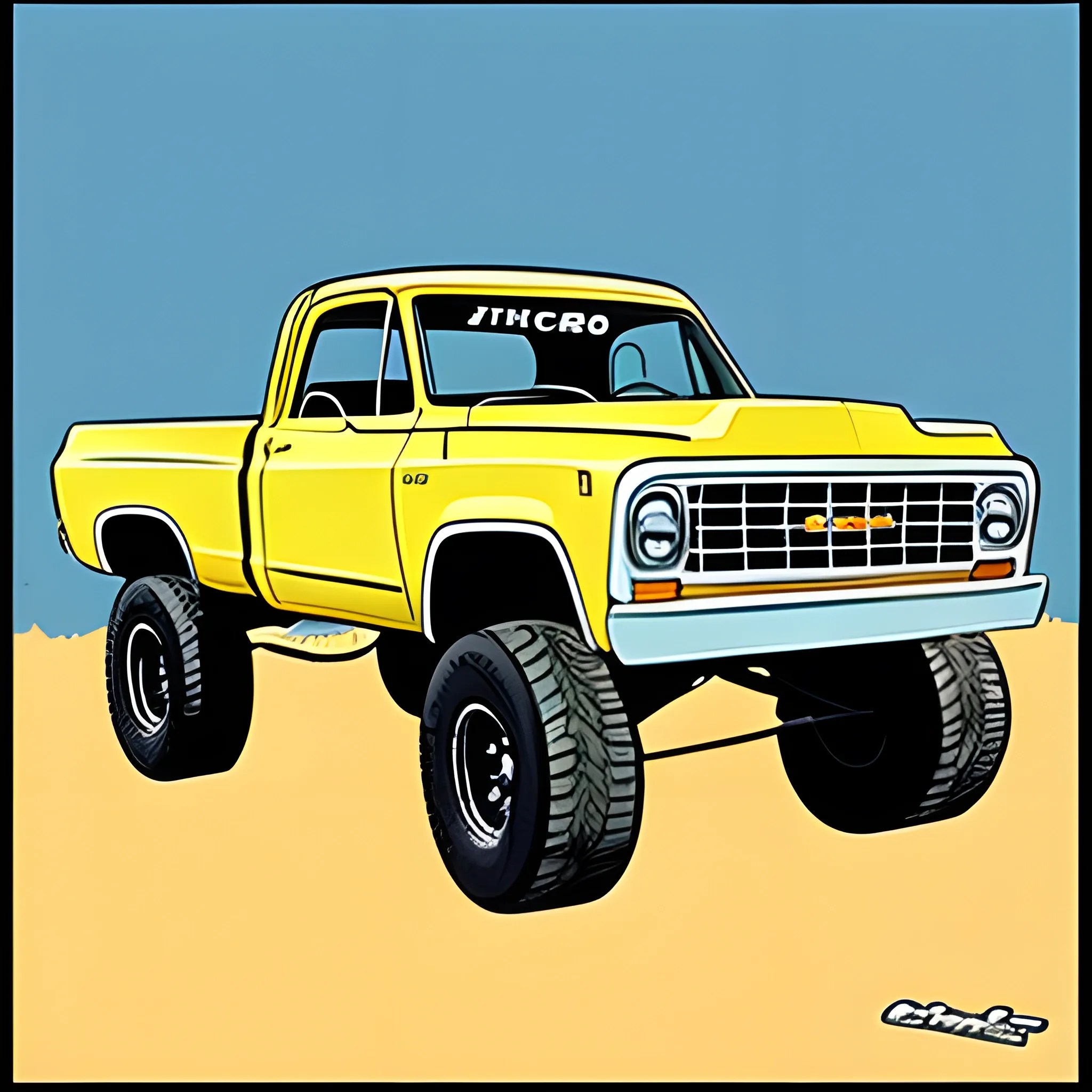 Lifted Chevy Truck Drawings