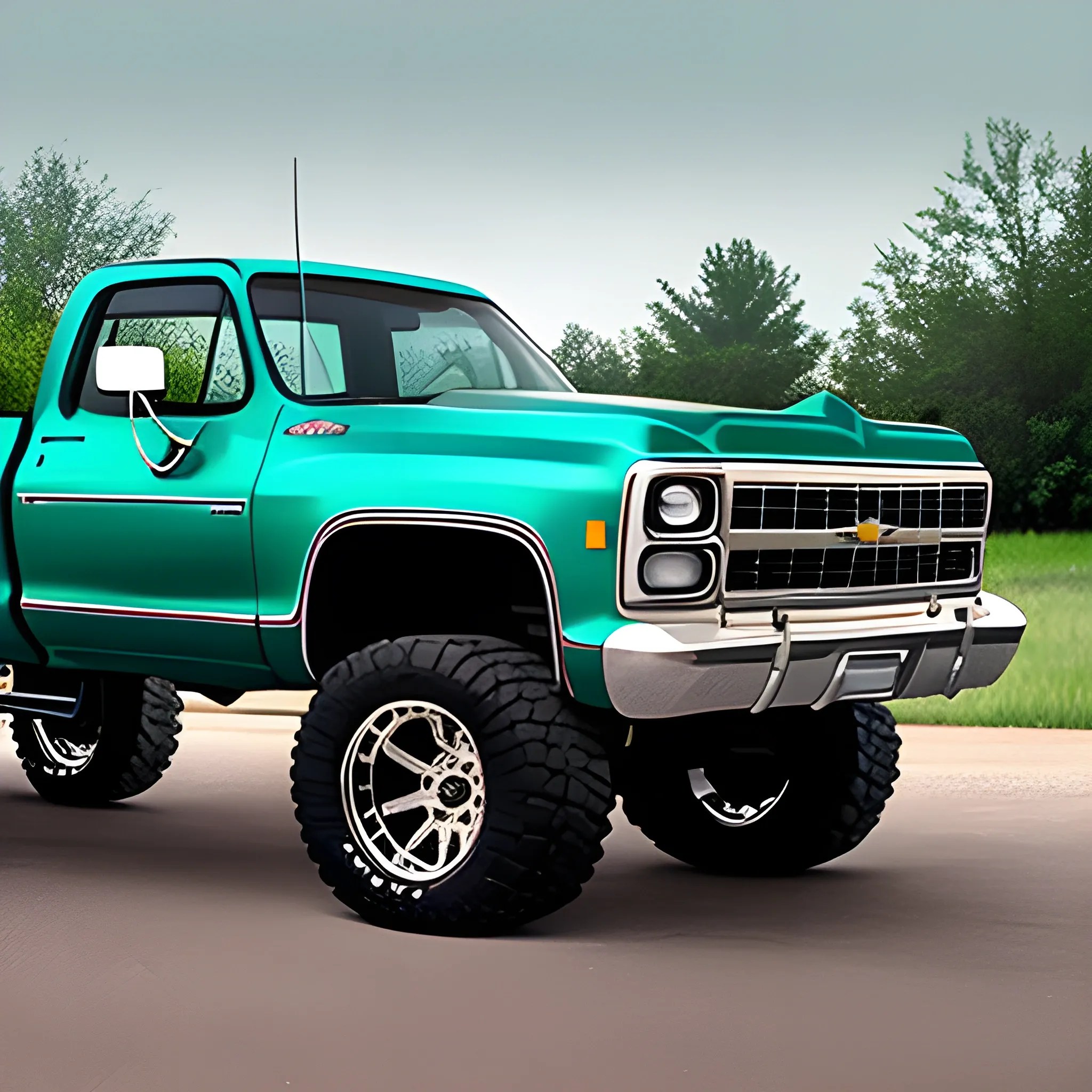 Jacked Up Chevy Trucks