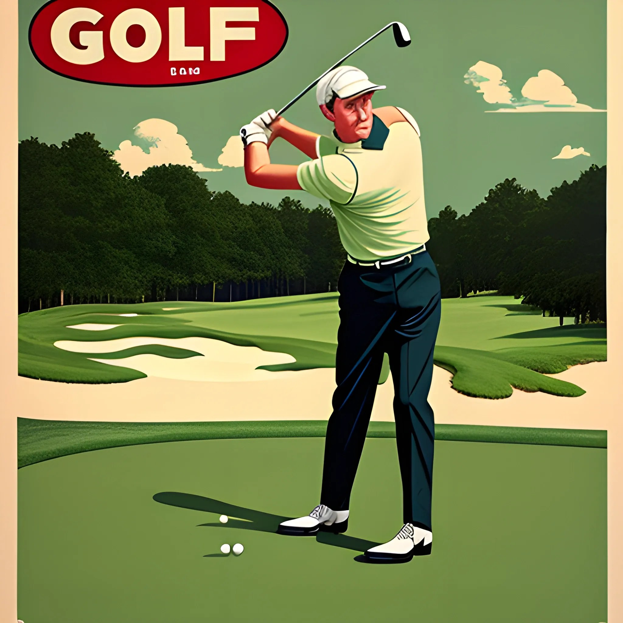 Golf vintage poster Arthub.ai