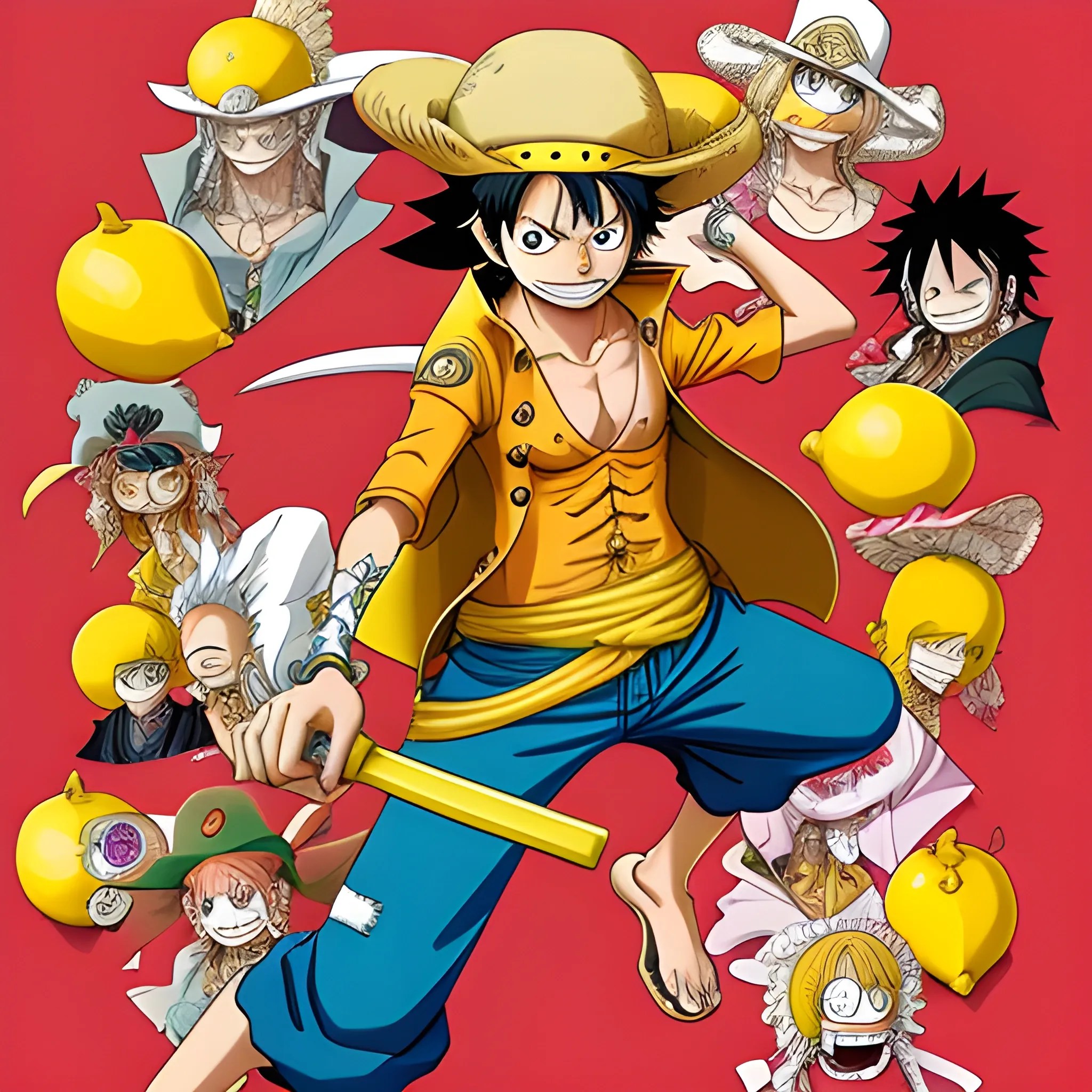 Pocket of lemons, One Piece, Anime, Robin. Arthub.ai