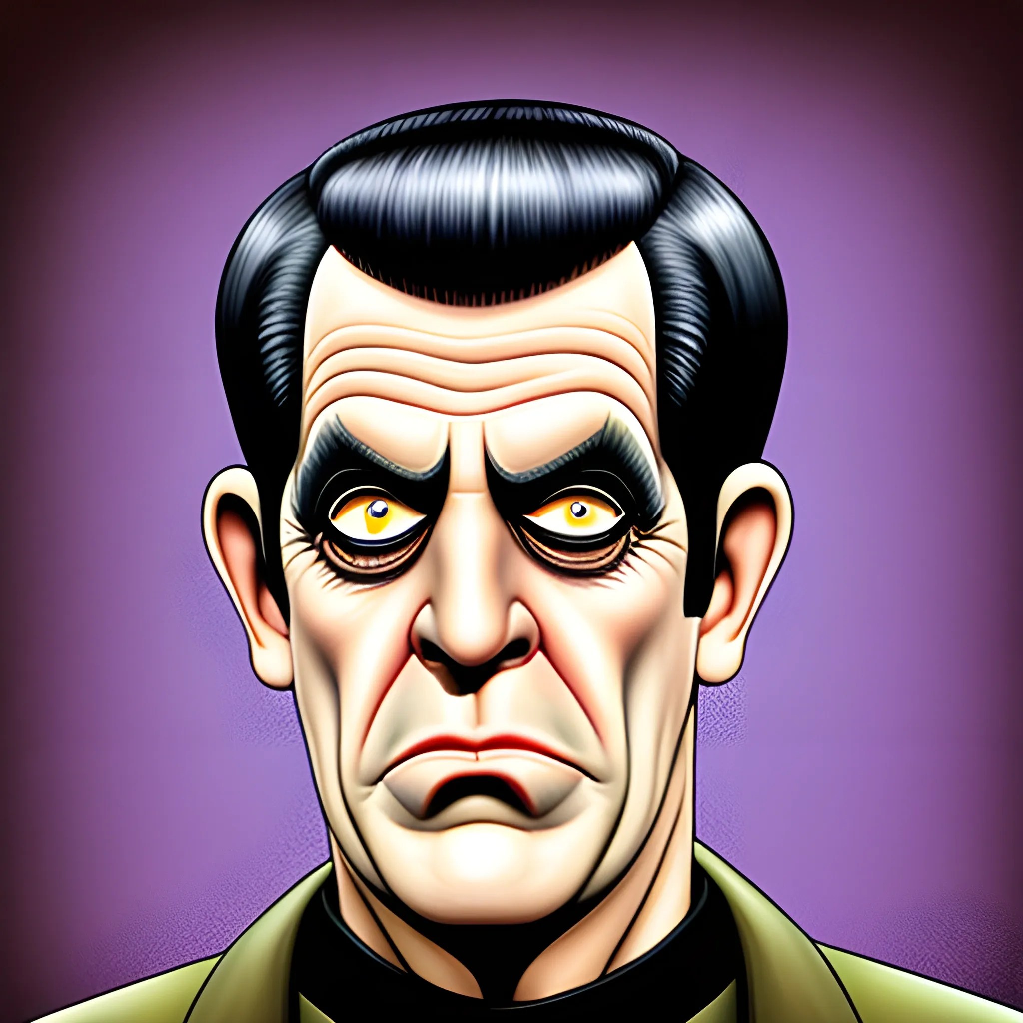 Herman munster Fred gwynne illustration Arthub.ai