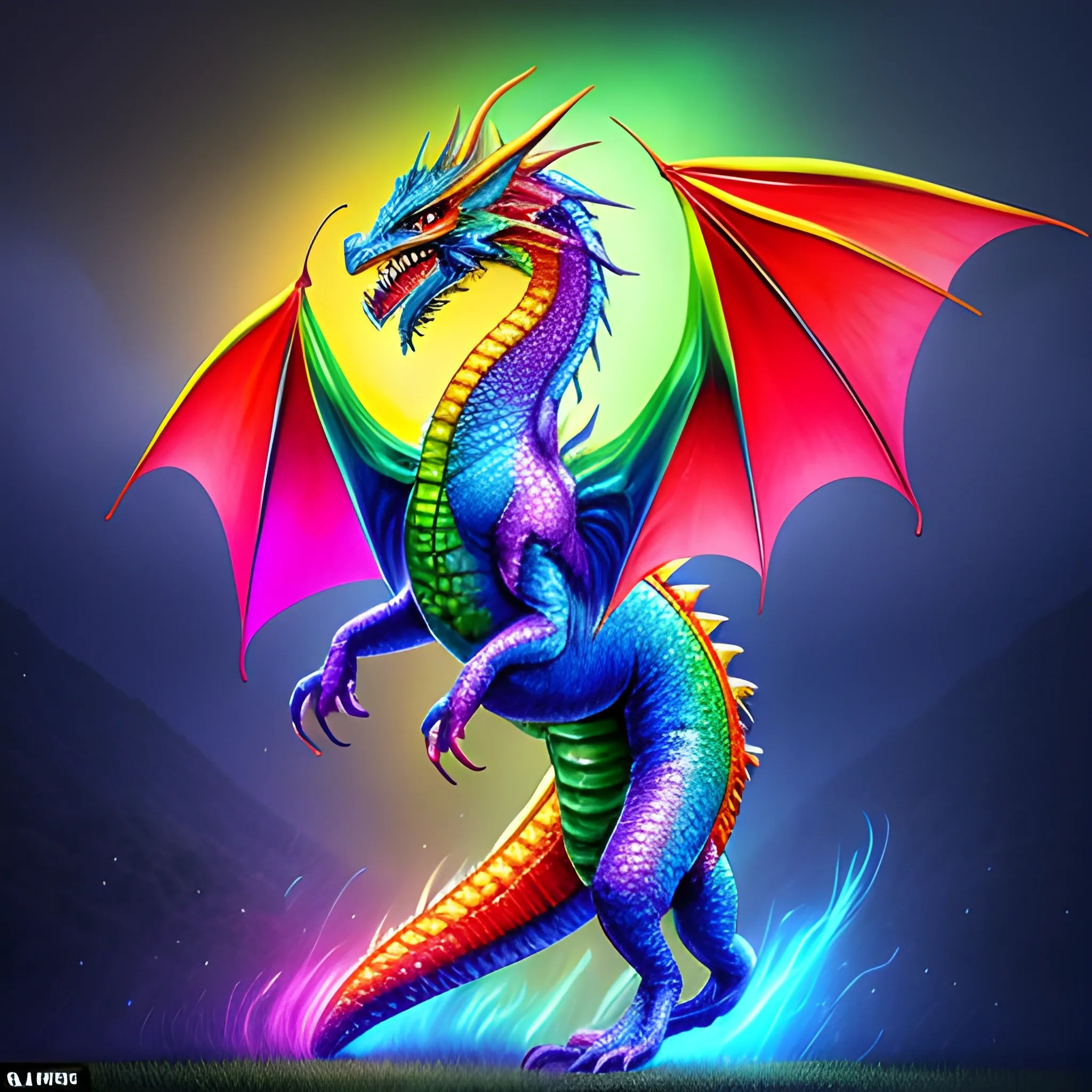Rainbow Dragon Wallpaper