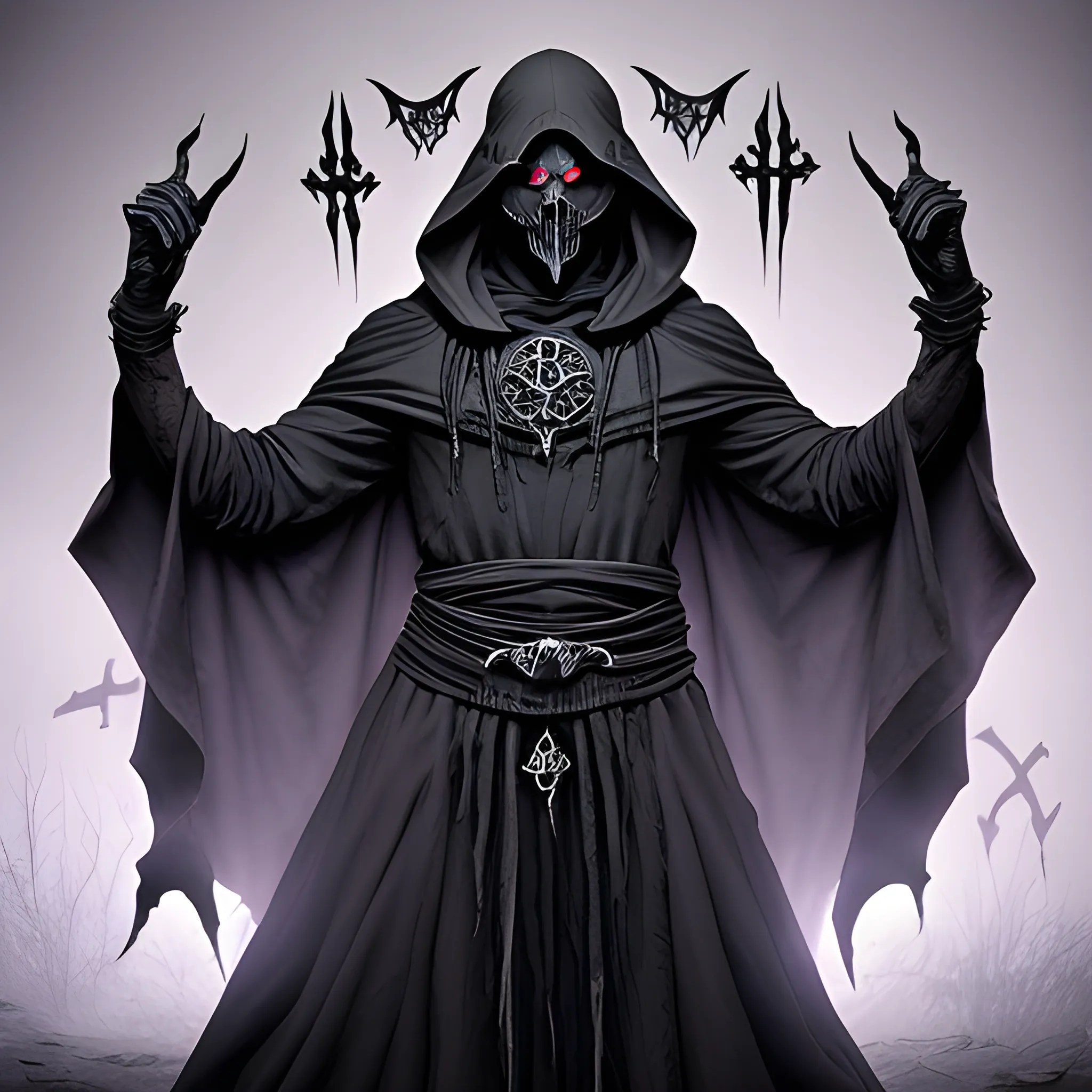 Dark Attire The cultists wear long, flowing robes in shades of