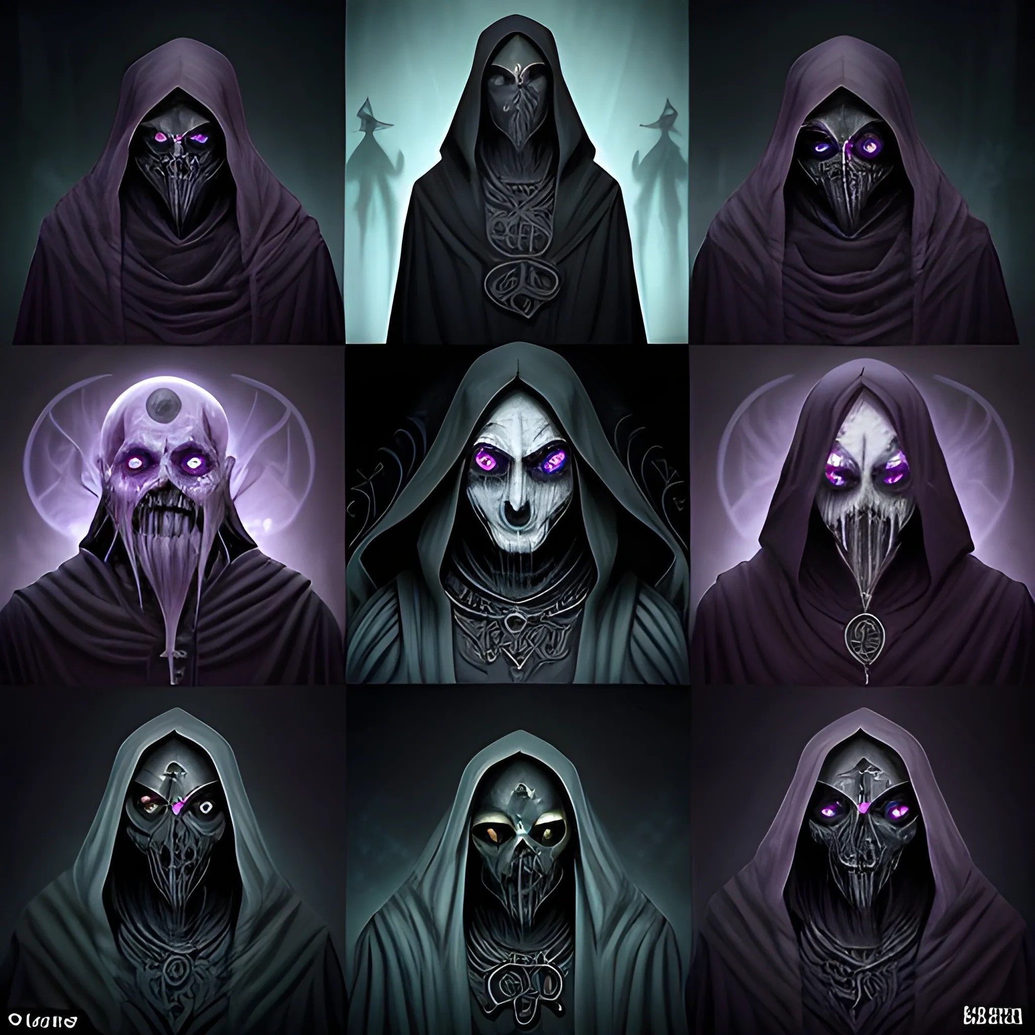 Dark Attire The cultists wear long, flowing robes in shades of