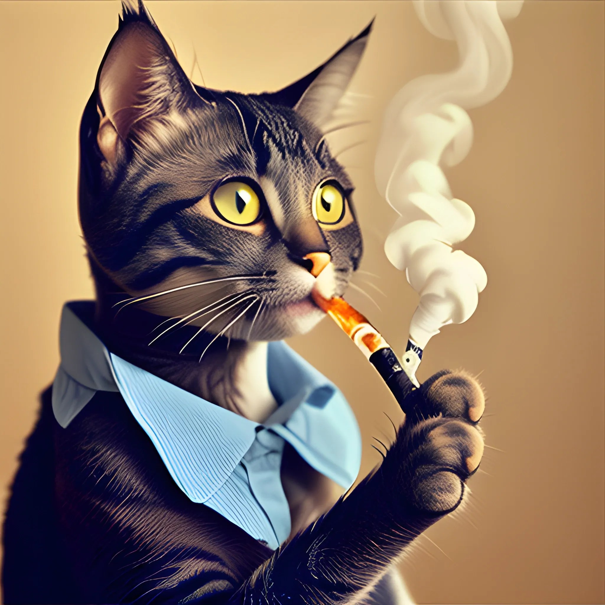 Cat smoking Arthub.ai