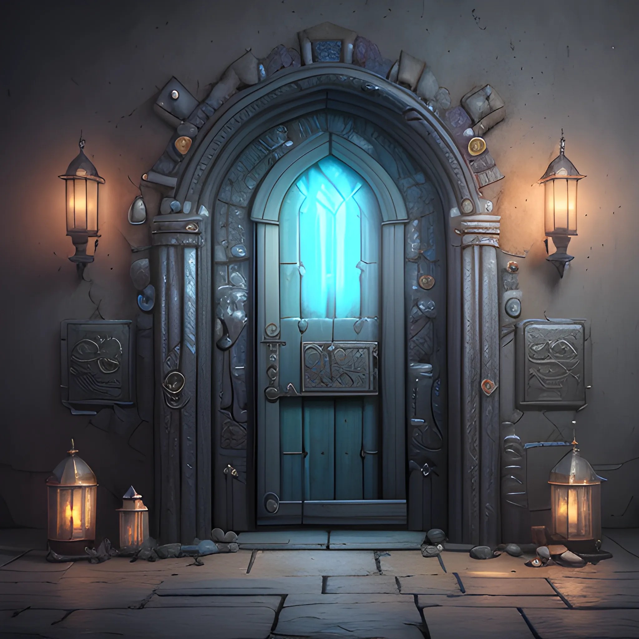 mysterious door, magic door, runic door, 8k, high resolution, hi