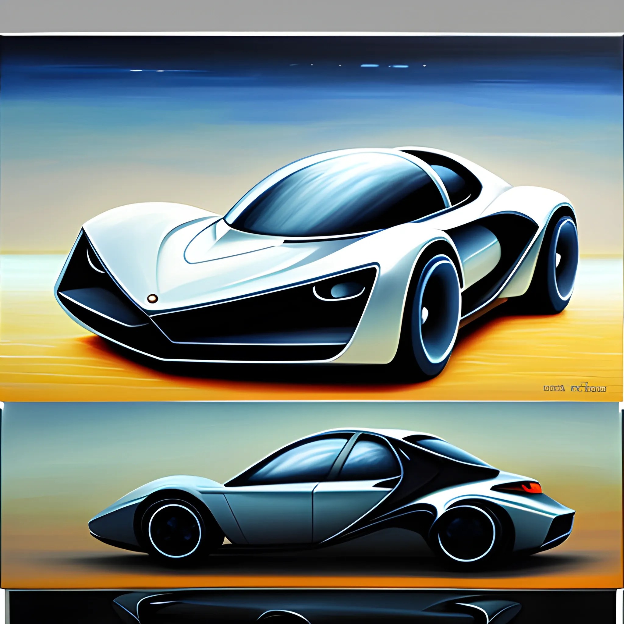 futuristic cars, , Oil Painting Arthub.ai