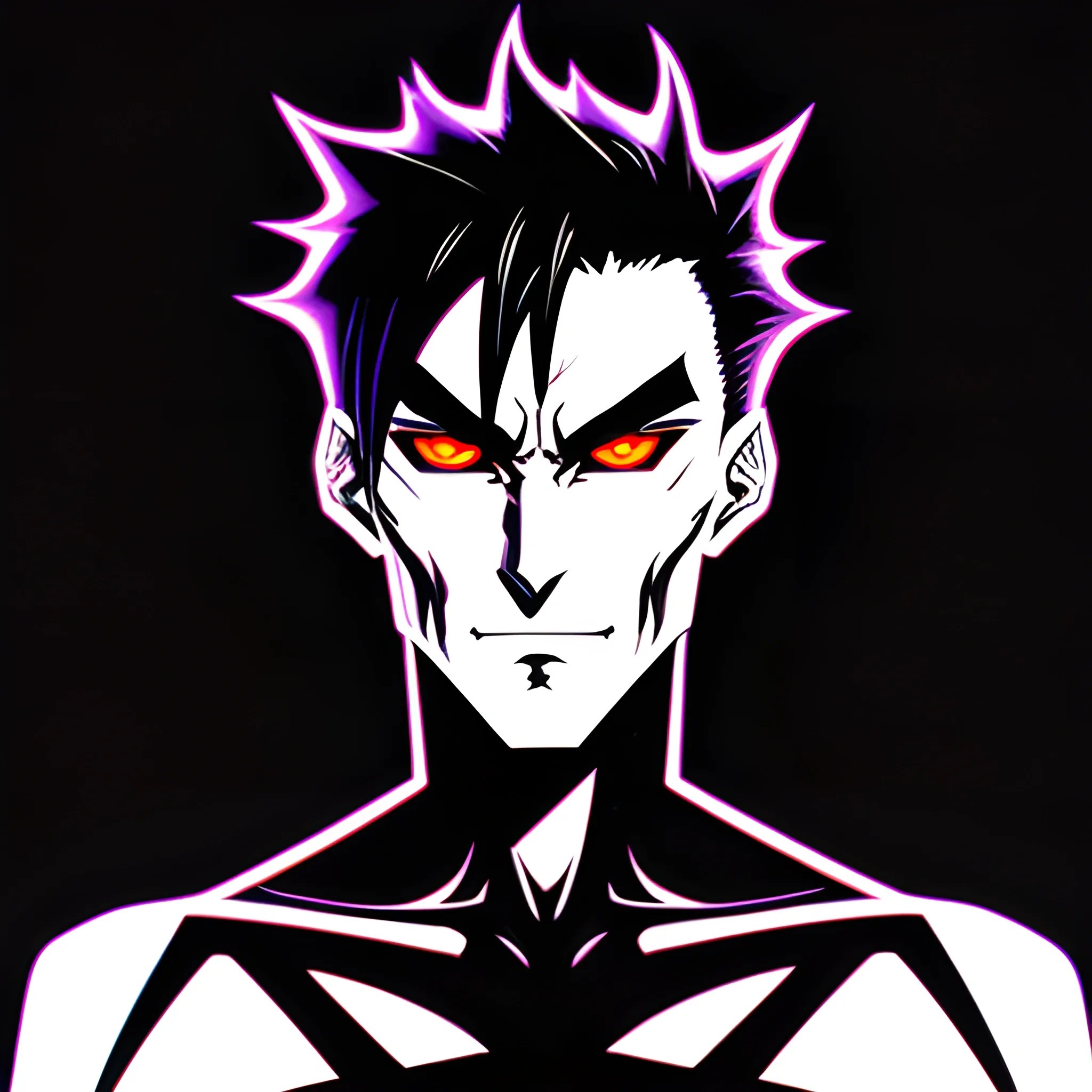 Anime, Dark aura, Boy, Teen, Demonic aura Arthub.ai