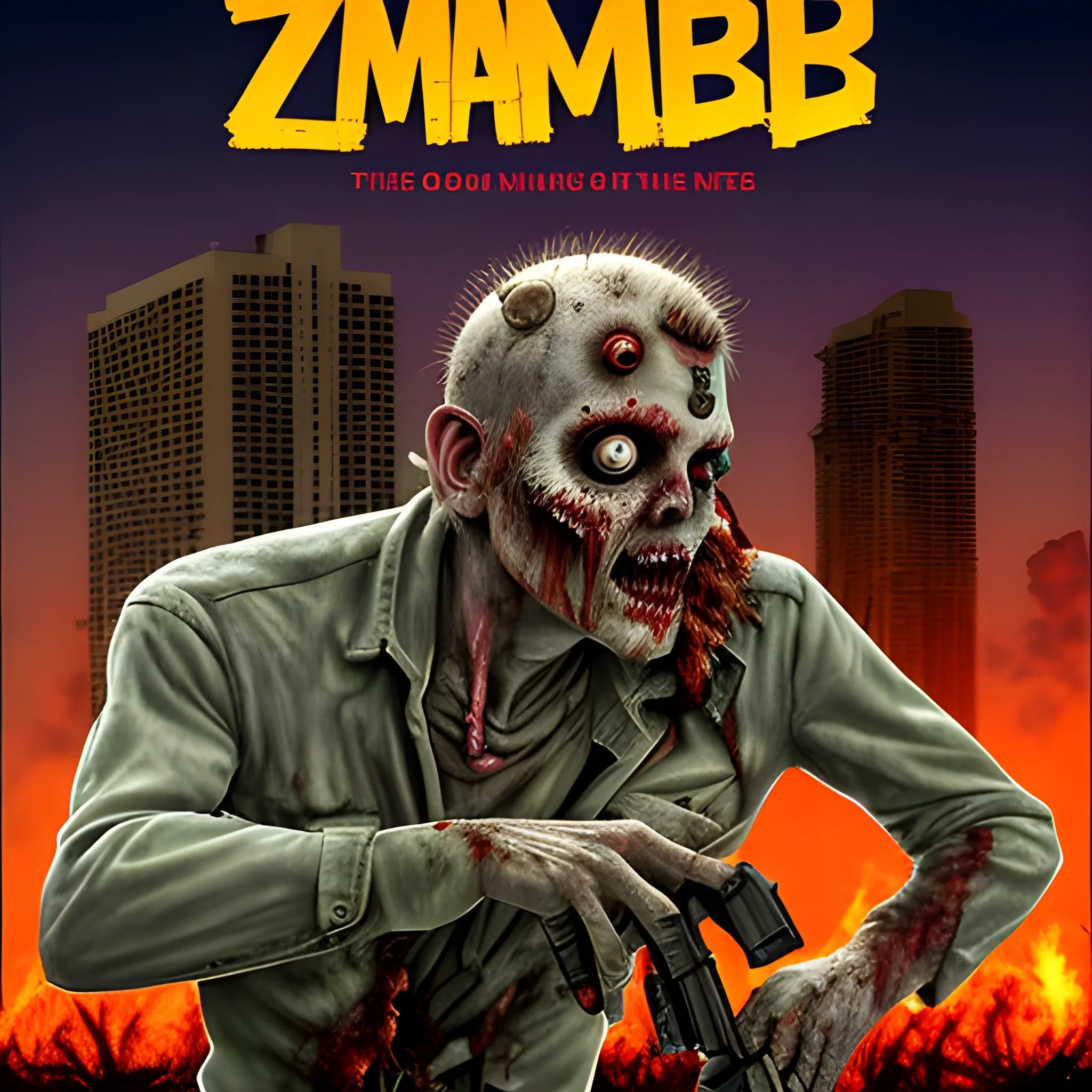 create multiple images of a zombie names mambo that lives in mia