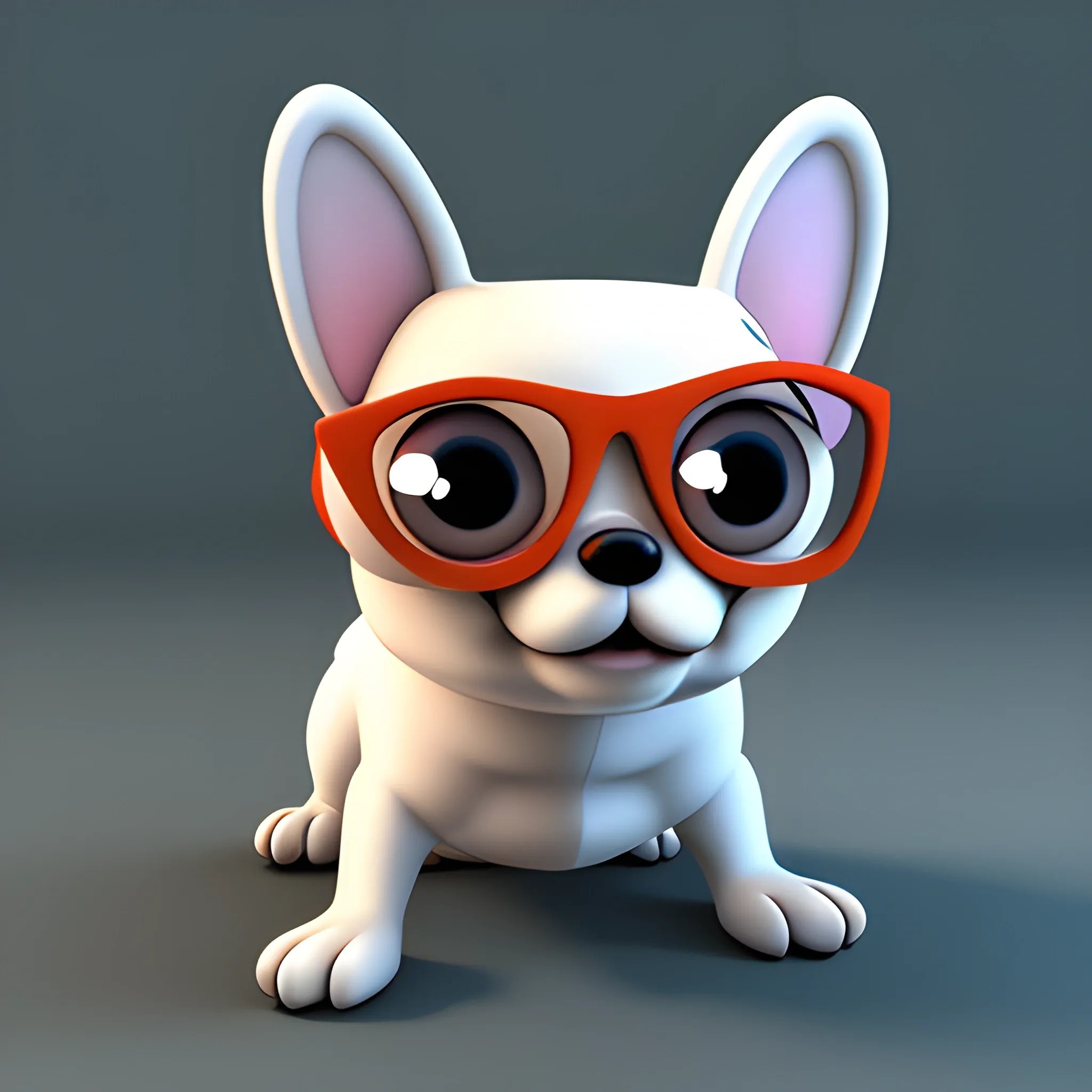 a cute cartoon dog with big eyes, 3D Arthub.ai