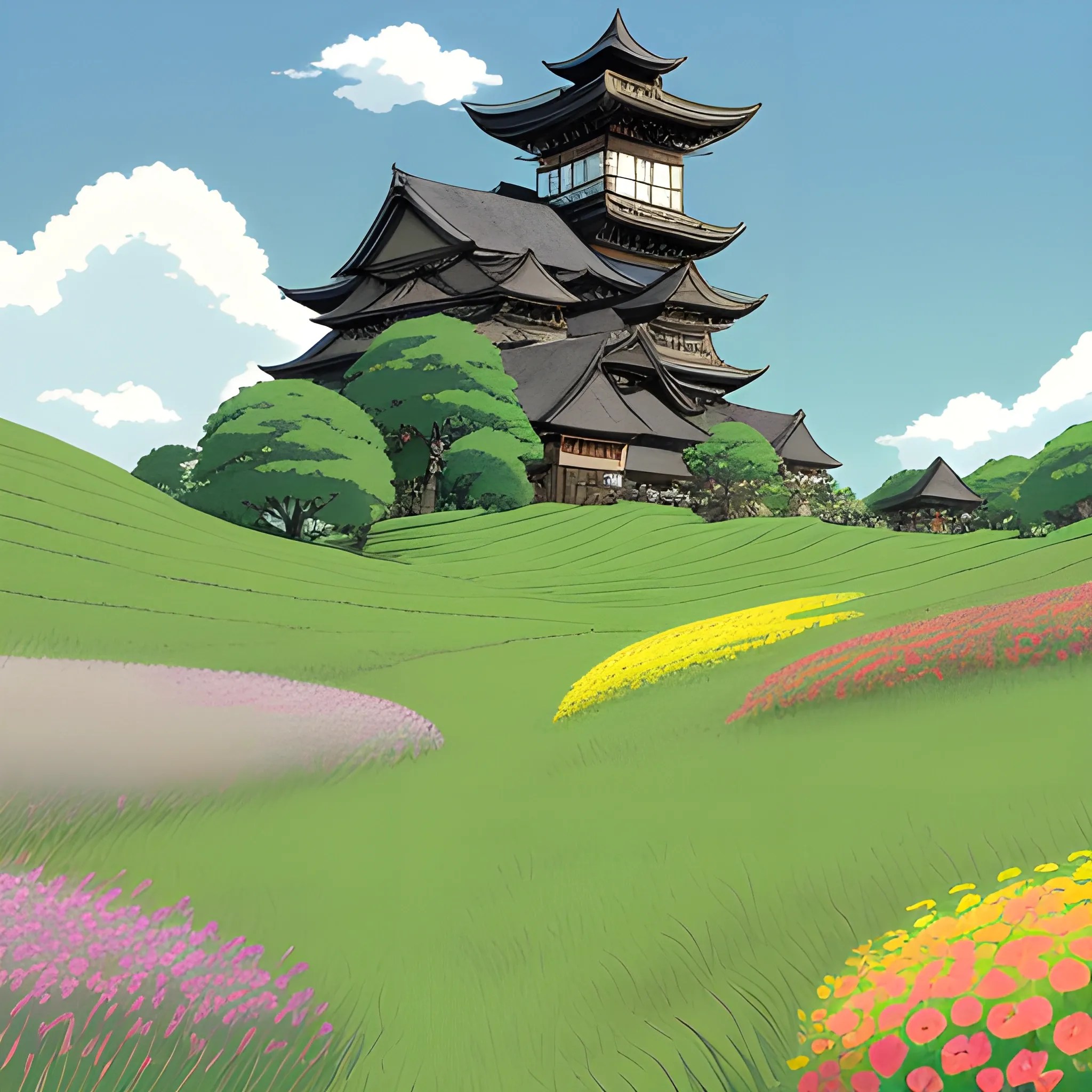 png, grass, flowers, ghibli, spirited away, chihiro Arthub.ai