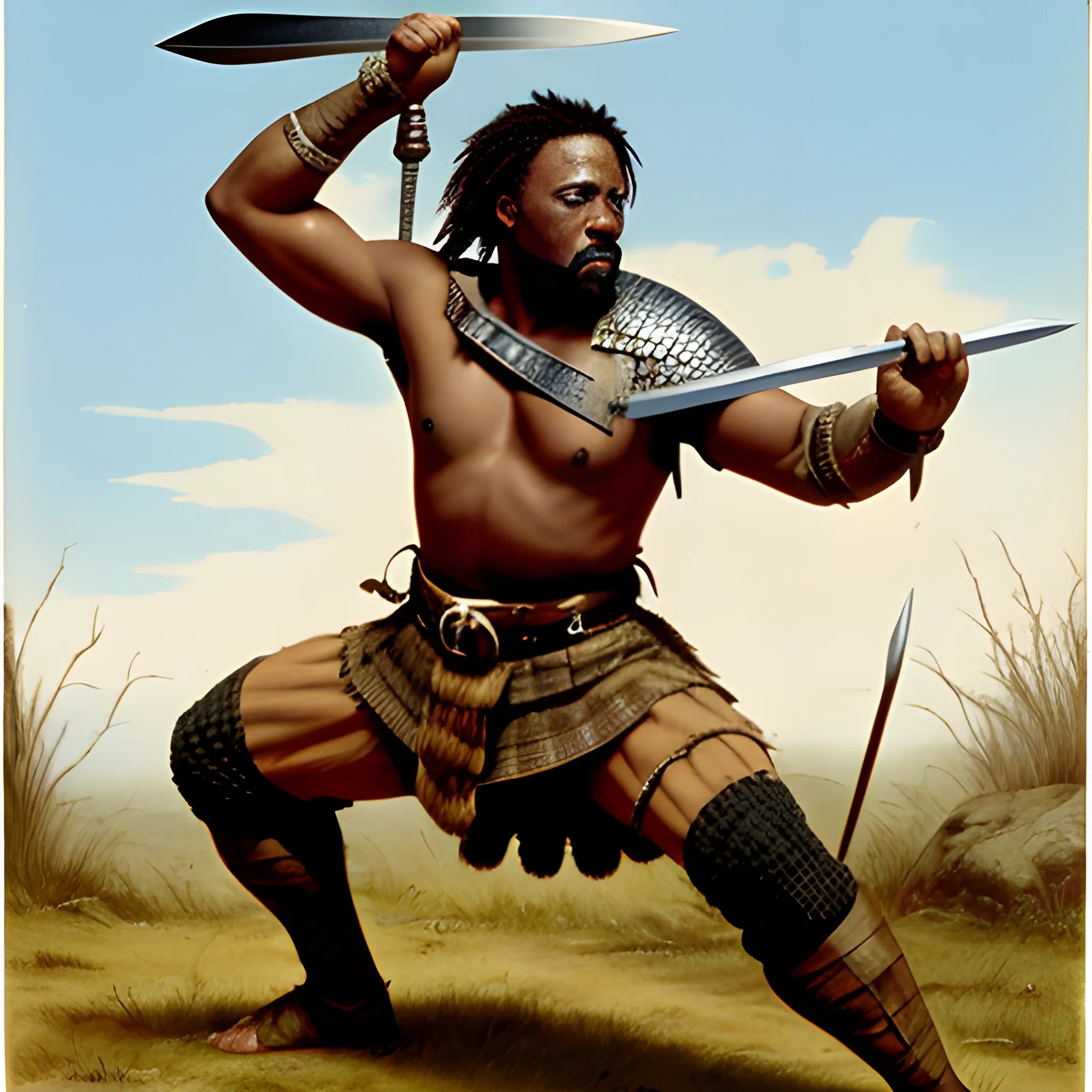 an African American imagined as William wallace from Braveheart