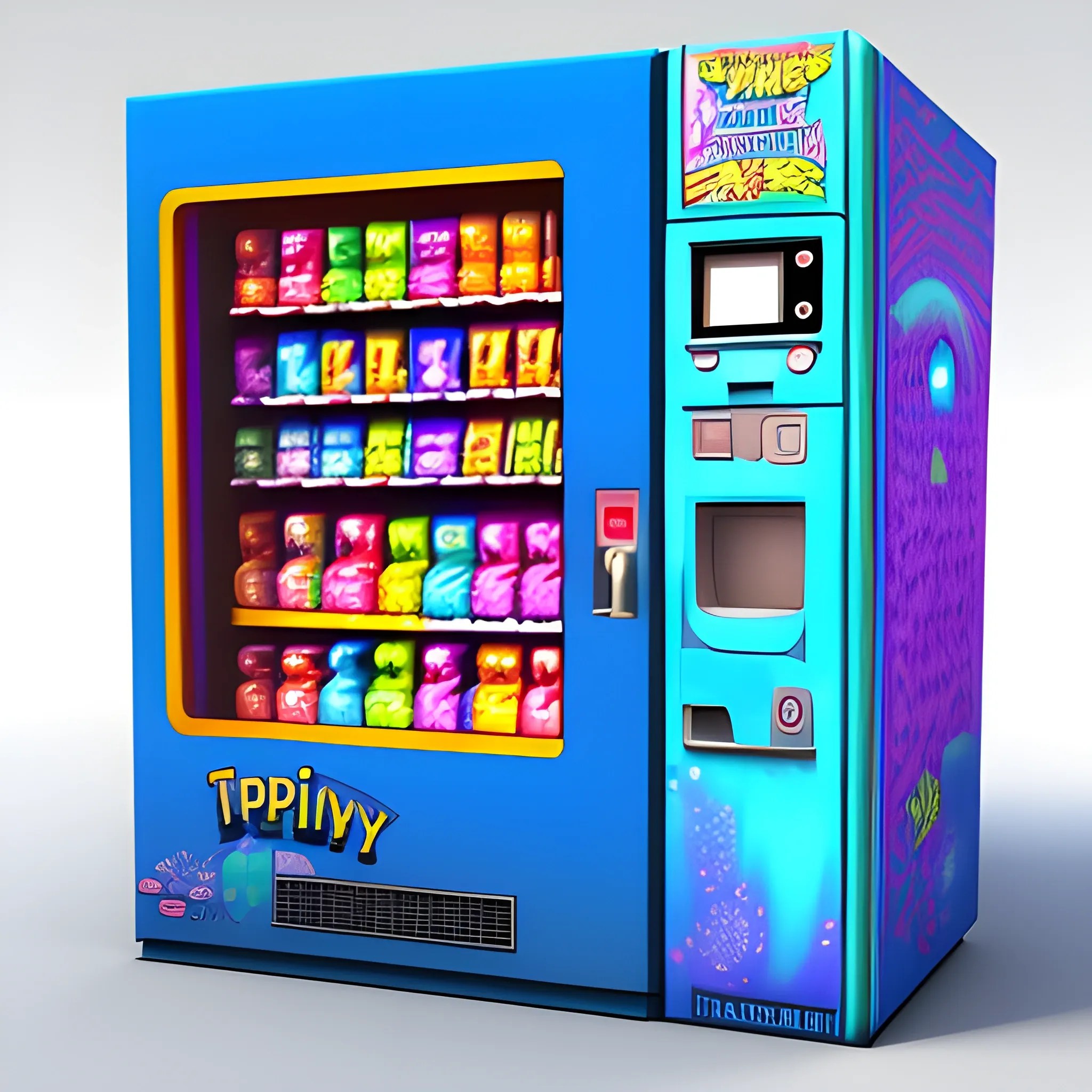 vending machines, Trippy, Cartoon, 3D Arthub.ai