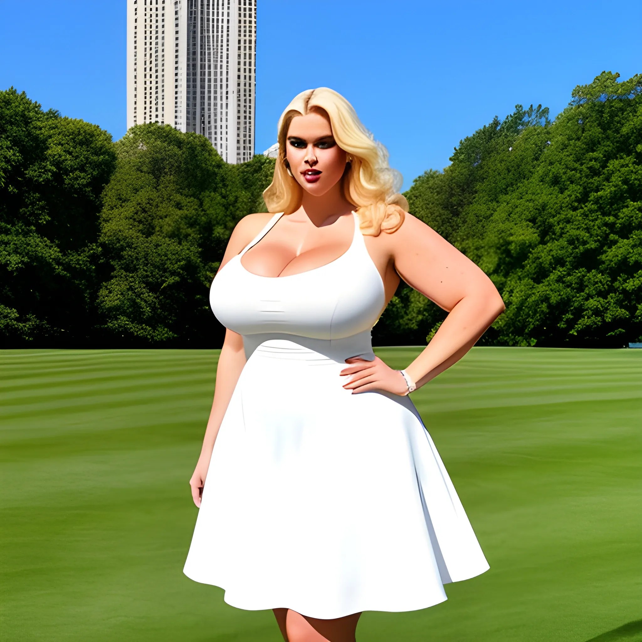 elegant huge very tall voluptuous blonde very young girl with very