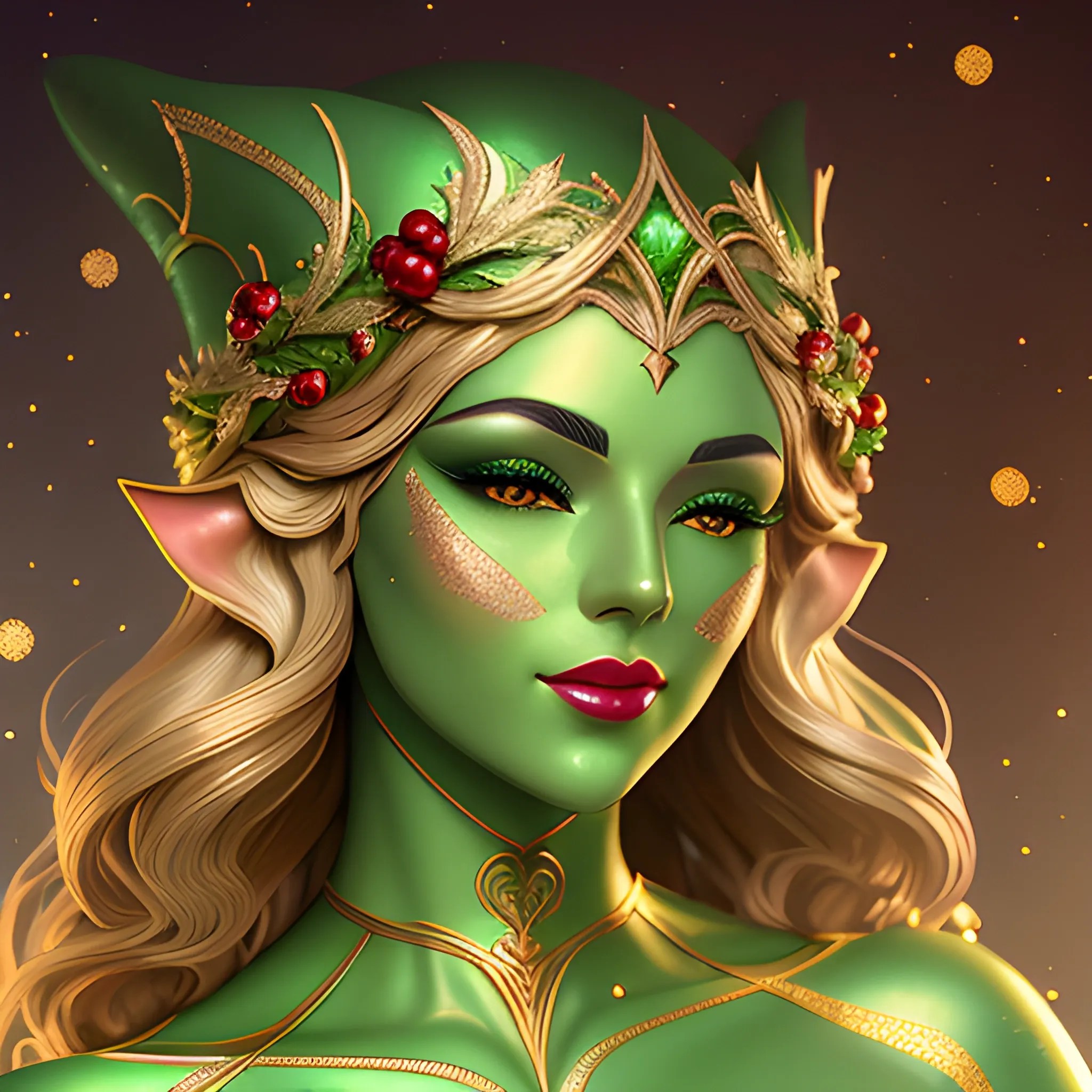 Santa's Elves Girls; perfect anatomy, beautiful, meticulously de