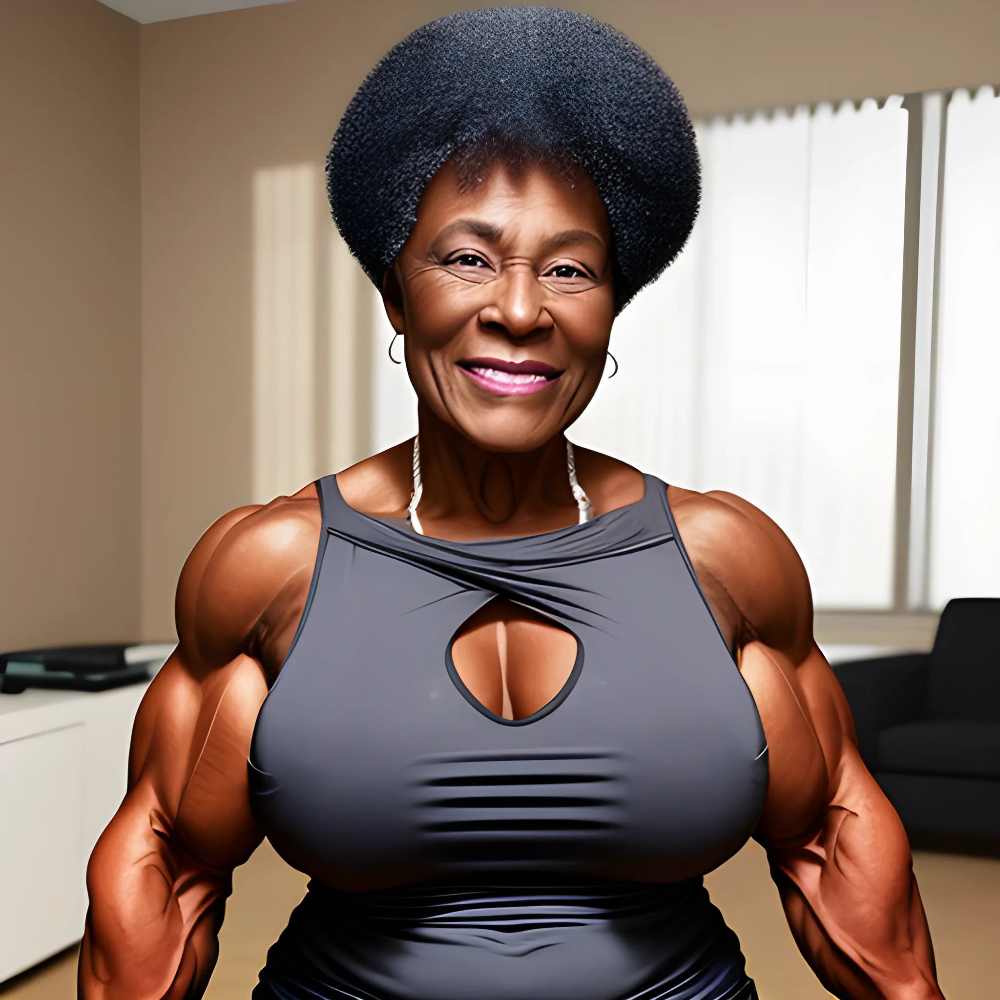 black muscular older woman - Arthub.ai