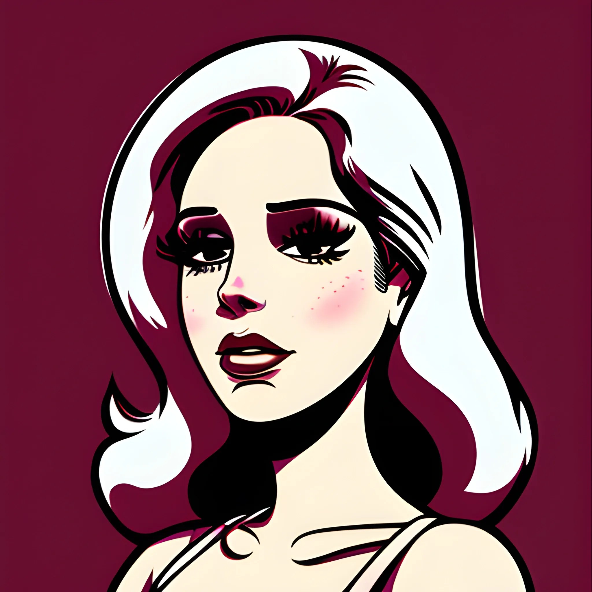 lana del rey , Cartoon Arthub.ai