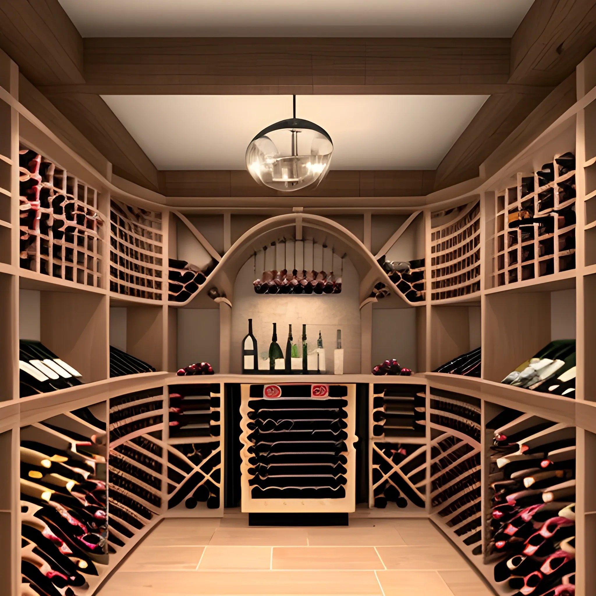 Design a walkin wine cellar, maximum 2 meters long by 1.73 met