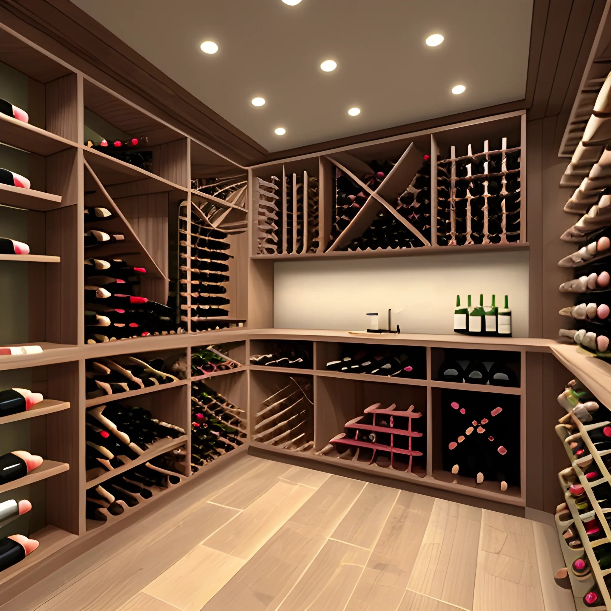 Design a walkin wine cellar, maximum 2 meters long by 1.73 met