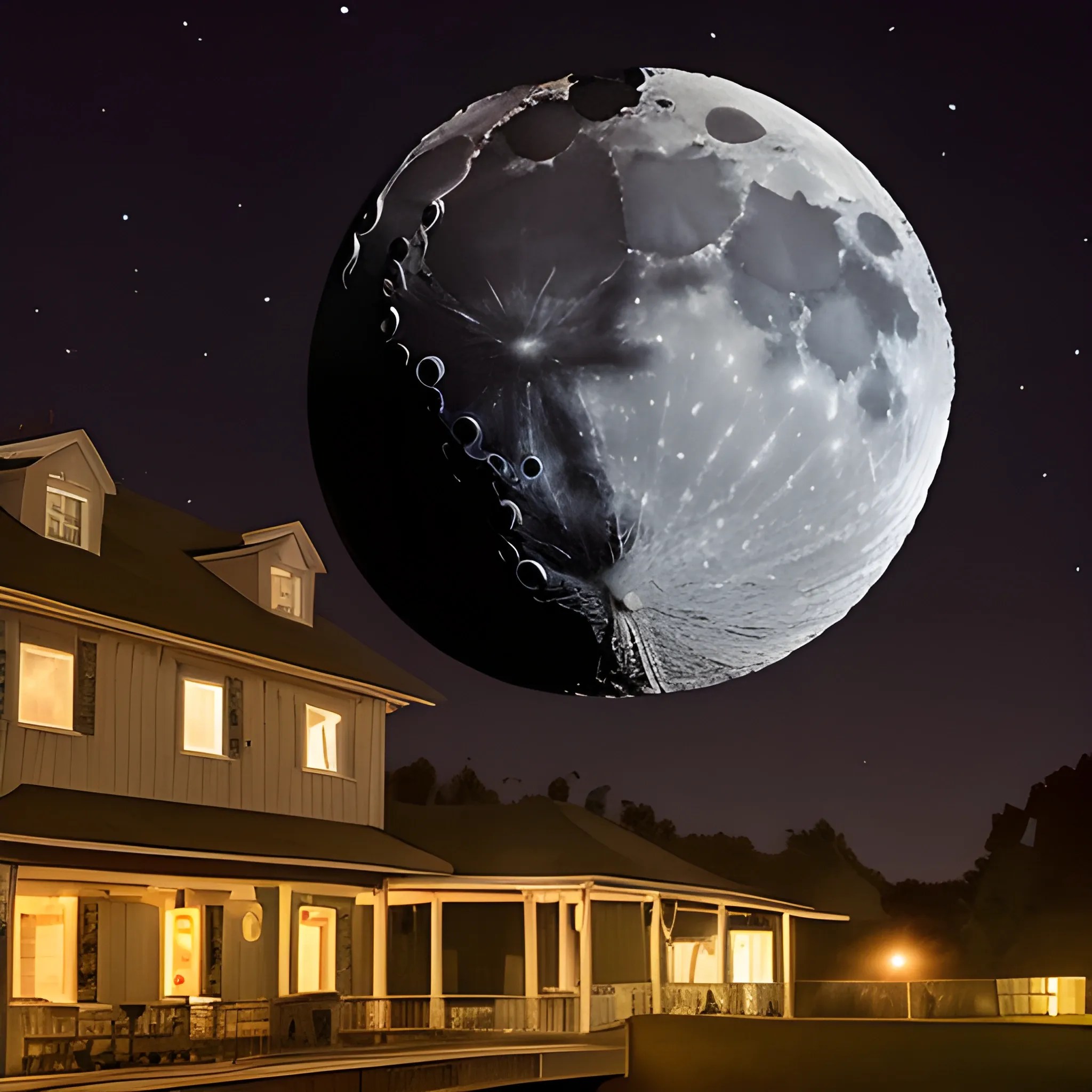 night time moon Arthub.ai