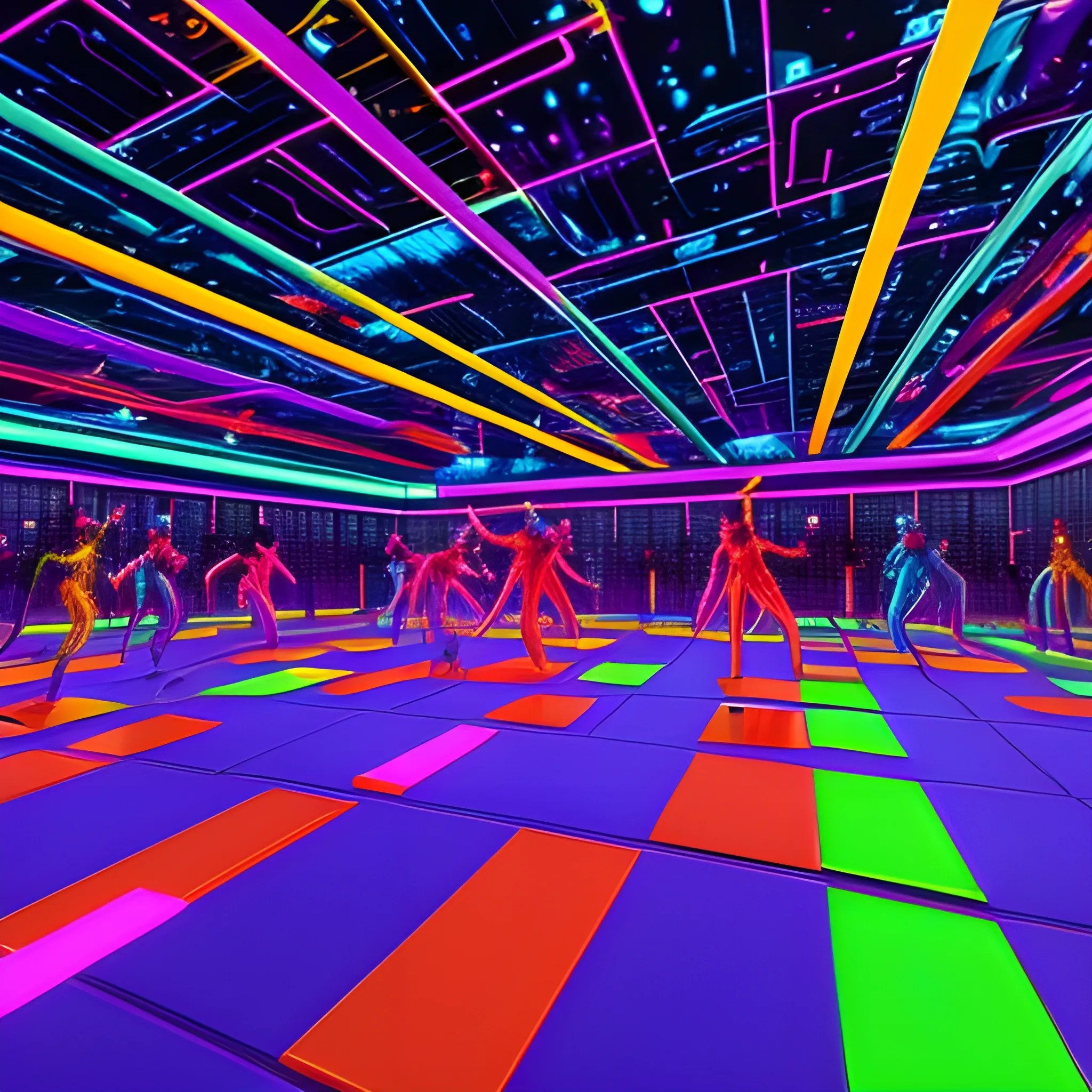 people dancing, candy world, Very detailed, high resolution, you