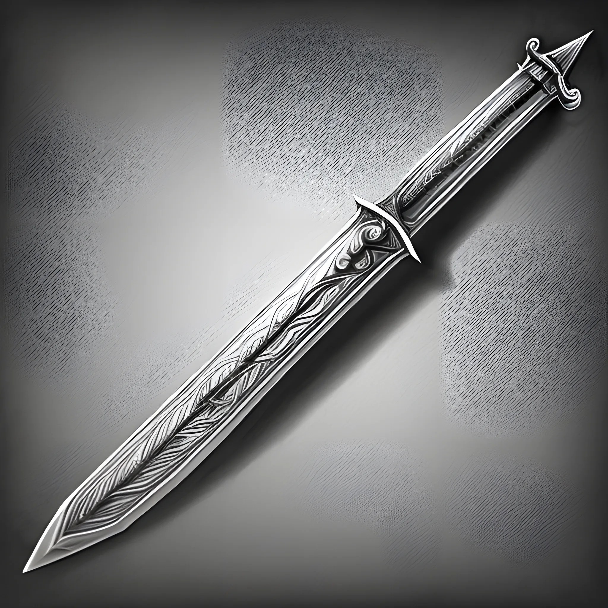 Fantasy sword, Pencil Sketch Arthub.ai